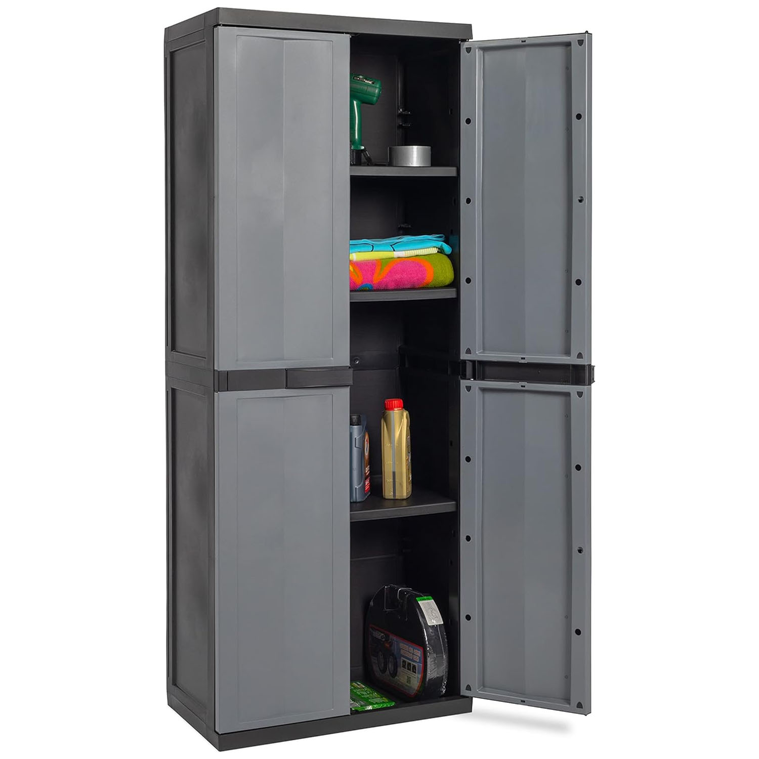 Armadio Toomax Trend Midi Portascope 4 Ripiani Nero/Basalto foto 6