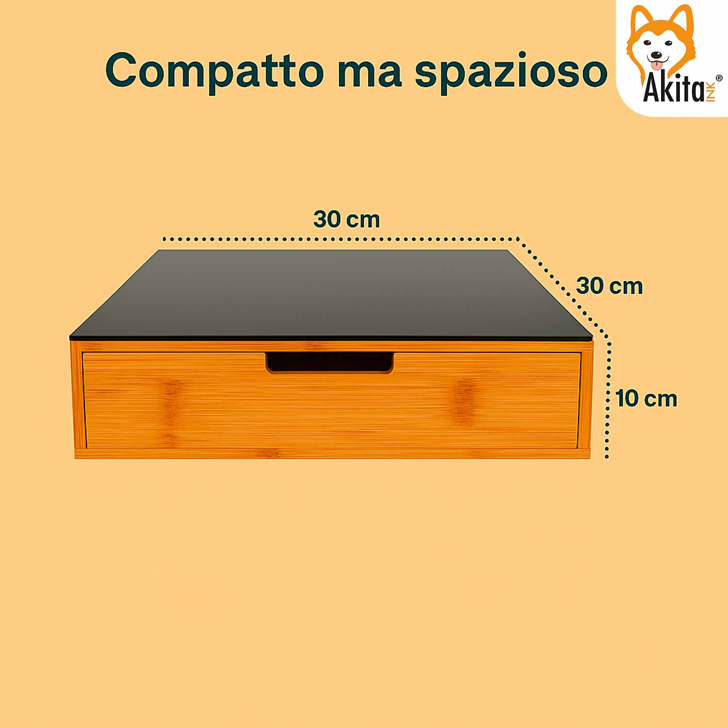 Porta Cialde e capsule Bambu' 30x30 - Cassetto con Vetro foto 6