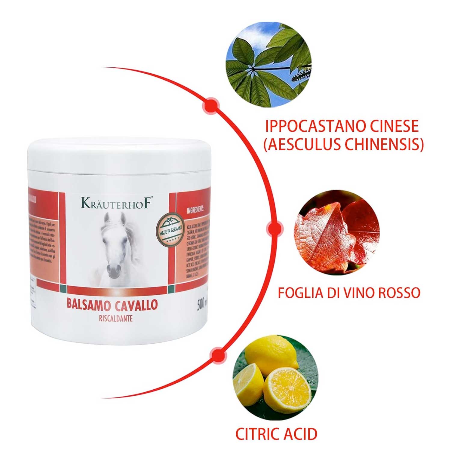 2 Balsamo Cavallo Gel Riscaldante Extra Forte 2x500ml foto 6