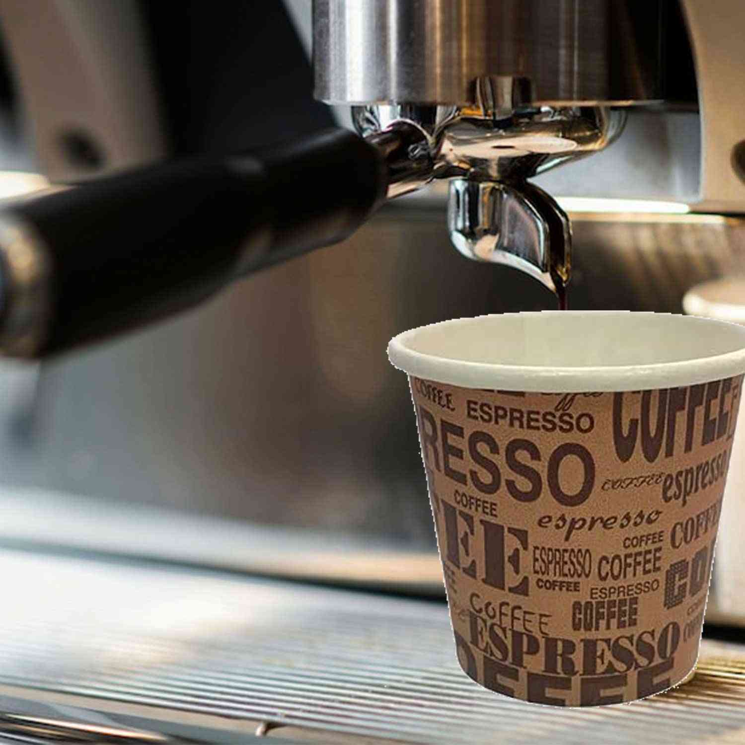 300 Bicchierini Caffè 75ml Carta Biodegradabile Avana foto 4