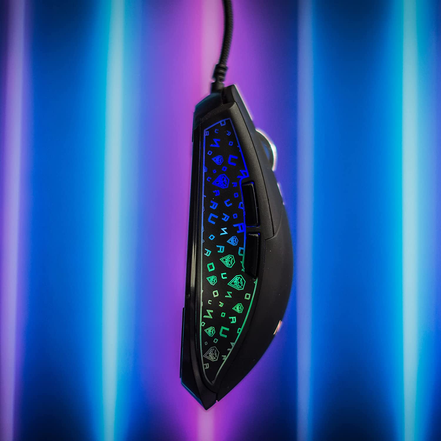 Mouse usb gaming Noua neon illuminazione rainbow foto 5