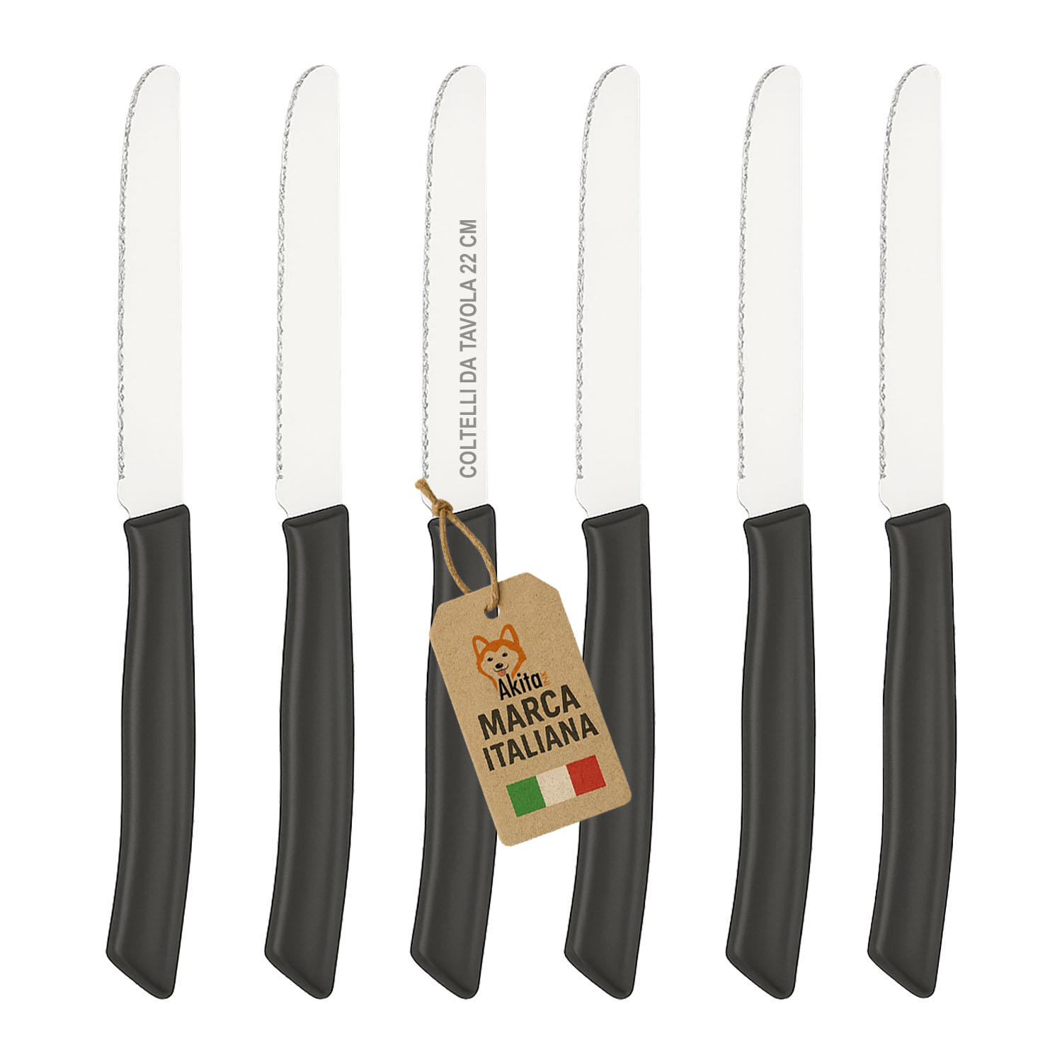 Set 6 Coltelli da Tavola Lama Dentata Linea TOP foto 2