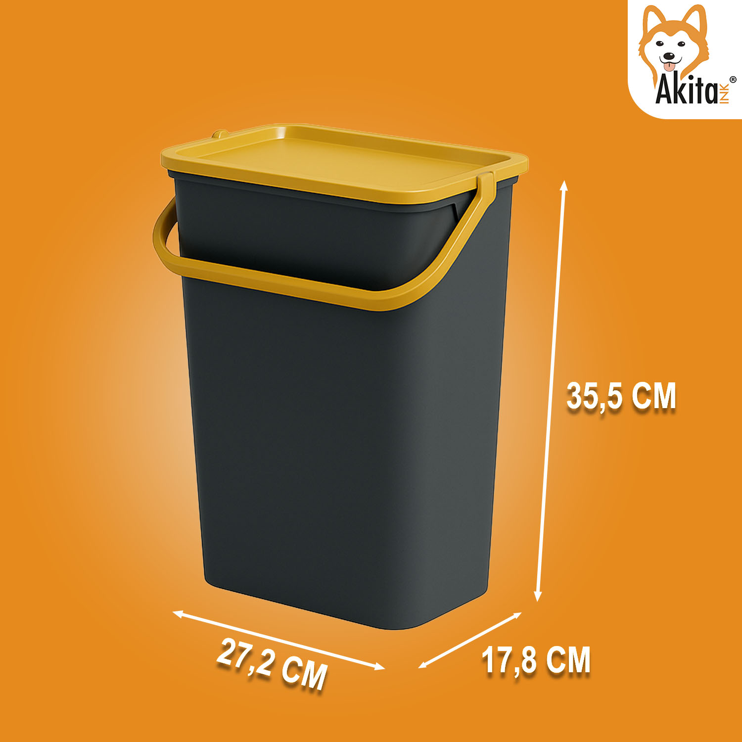 Tris Pattumiere Moda 10L con Manico Blocca-Apertura foto 5