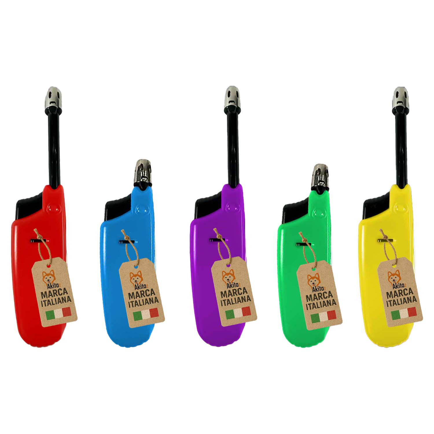 Accendini allungabili a gas 5 pezzi sicuri e pratici