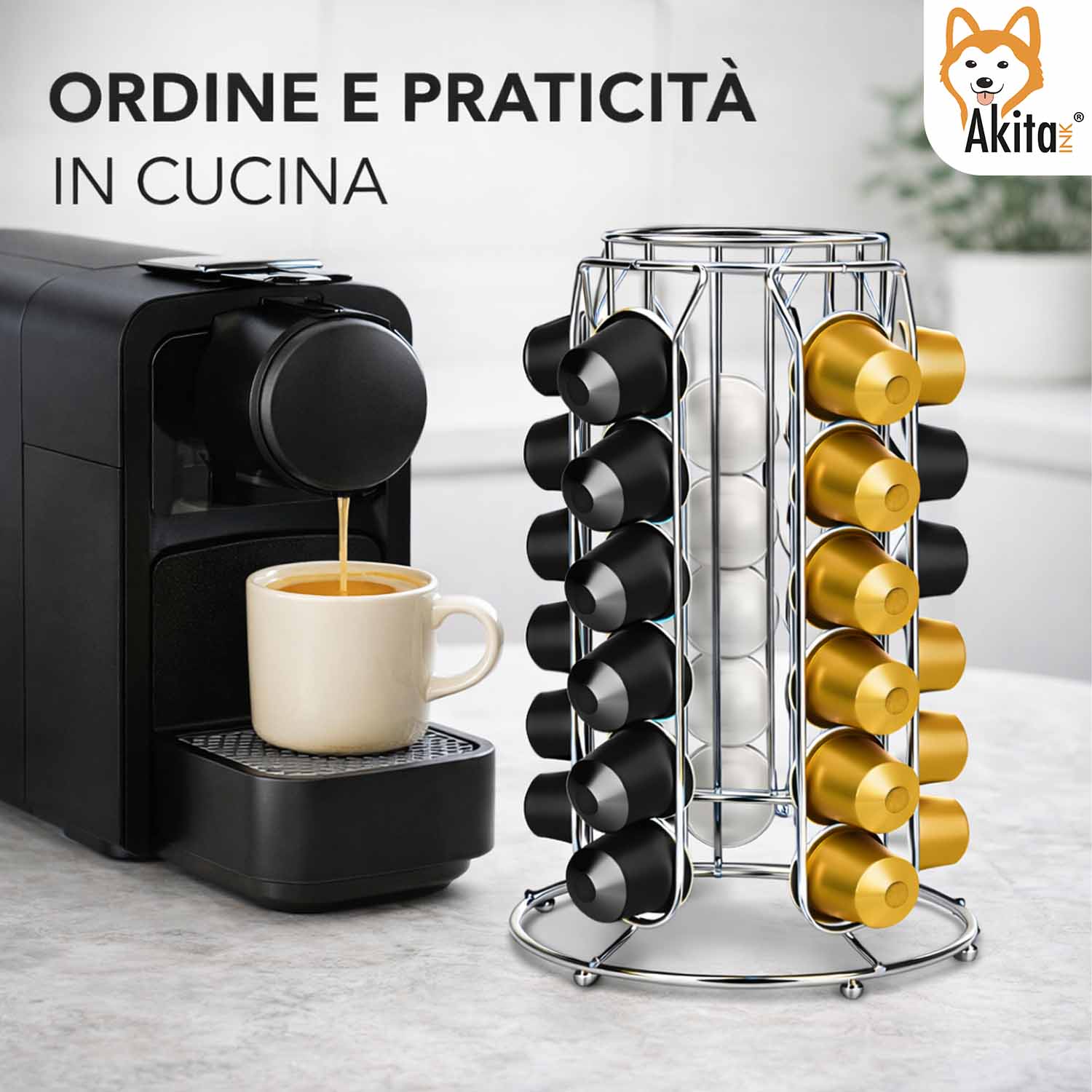 Portacapsule Caffe' 30 Posti Dispenser Verticale foto 3