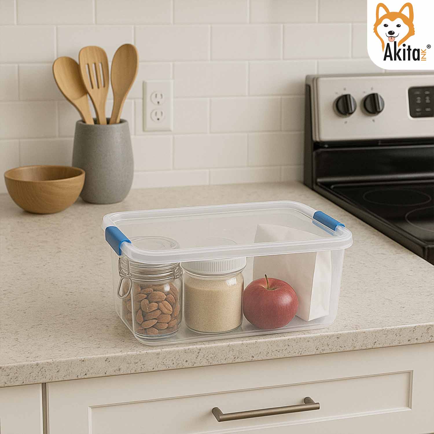 Contenitore Plastica Trasparente con Clip foto 5