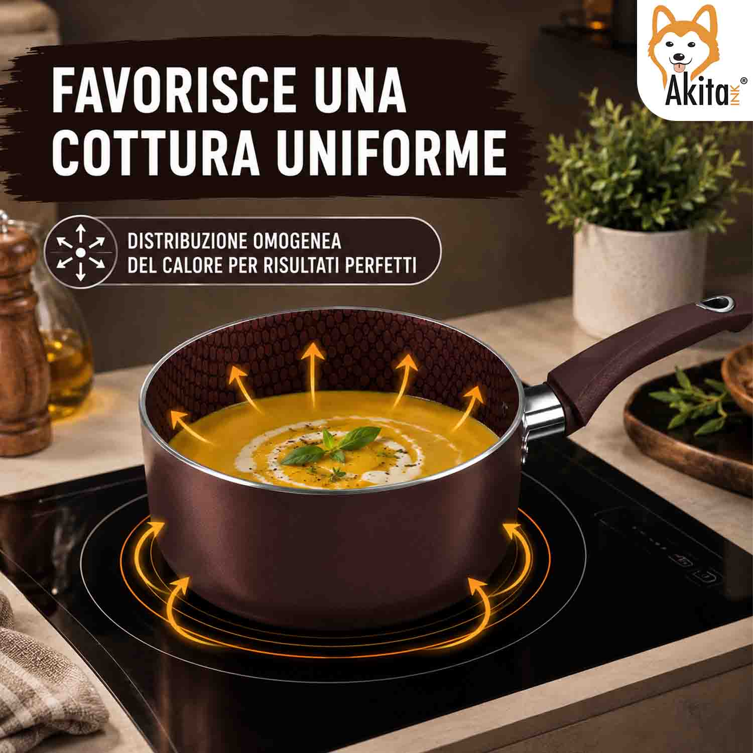 Casseruola 16 cm Induzione 1 Manico Antiaderente foto 3