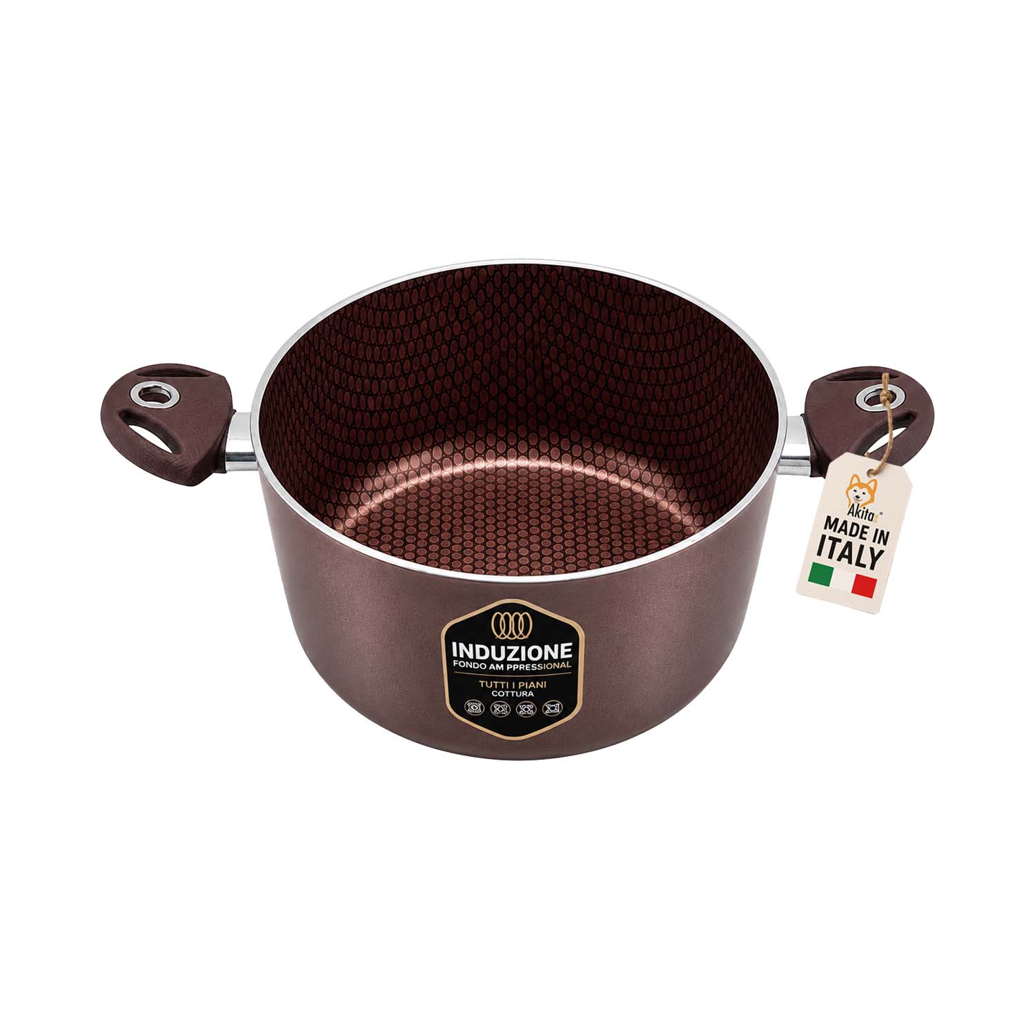 Casseruola 20 cm induzione 2 manici antiaderente
