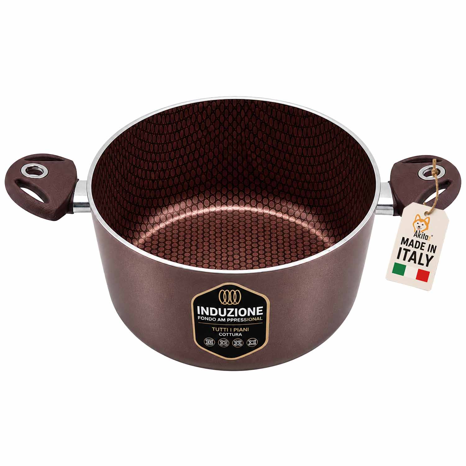 Casseruola 24 cm Induzione 2 Manici Antiaderente foto 2