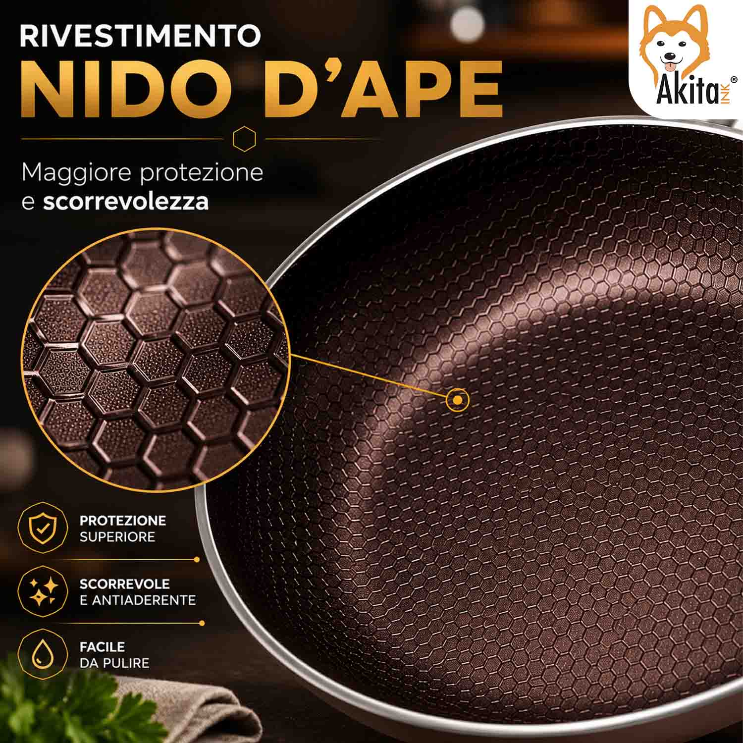 Wok Saltapasta 28 cm Antiaderente Induzione foto 5