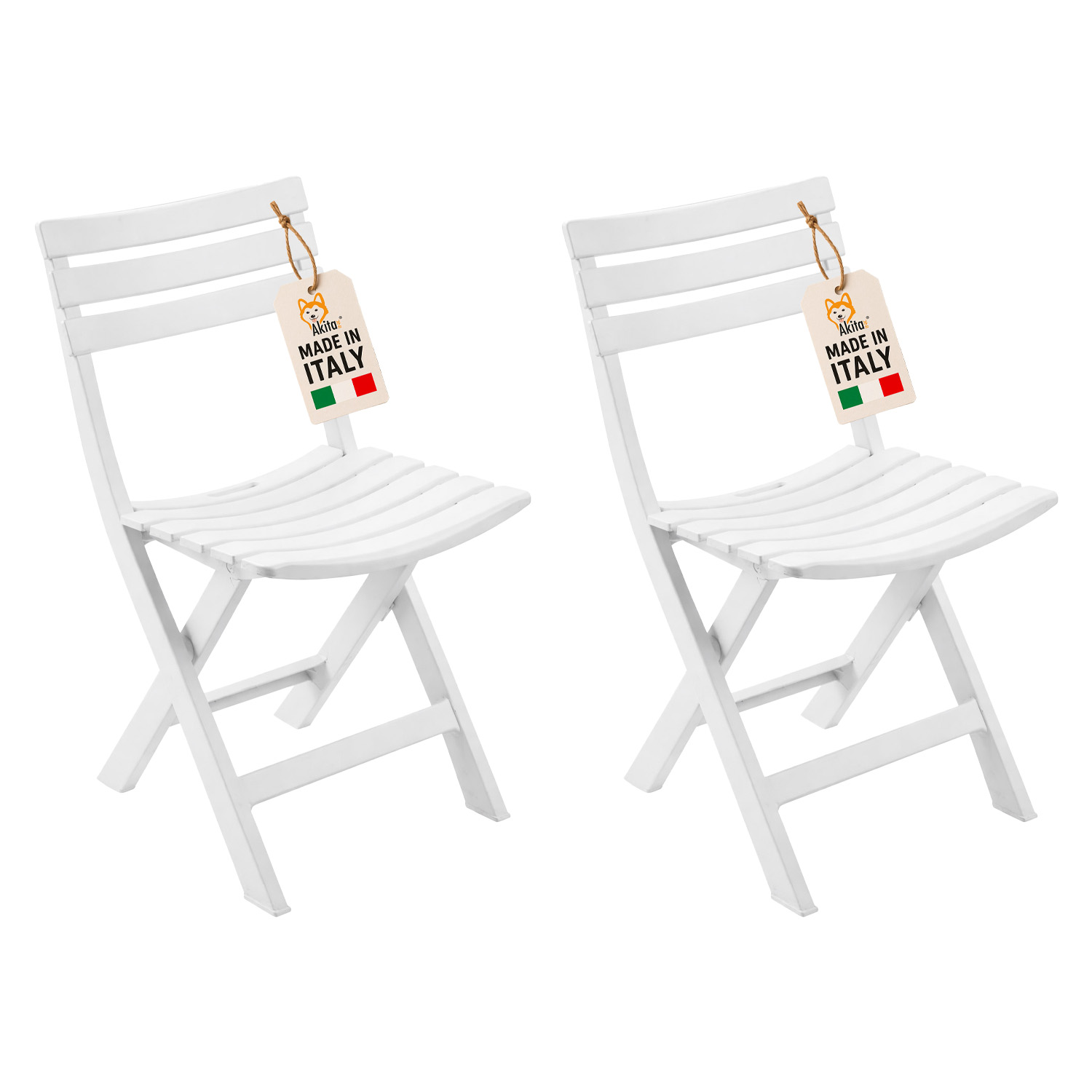 2 Sedie Birreria in Resina Bianca per Esterno e Interno foto 2