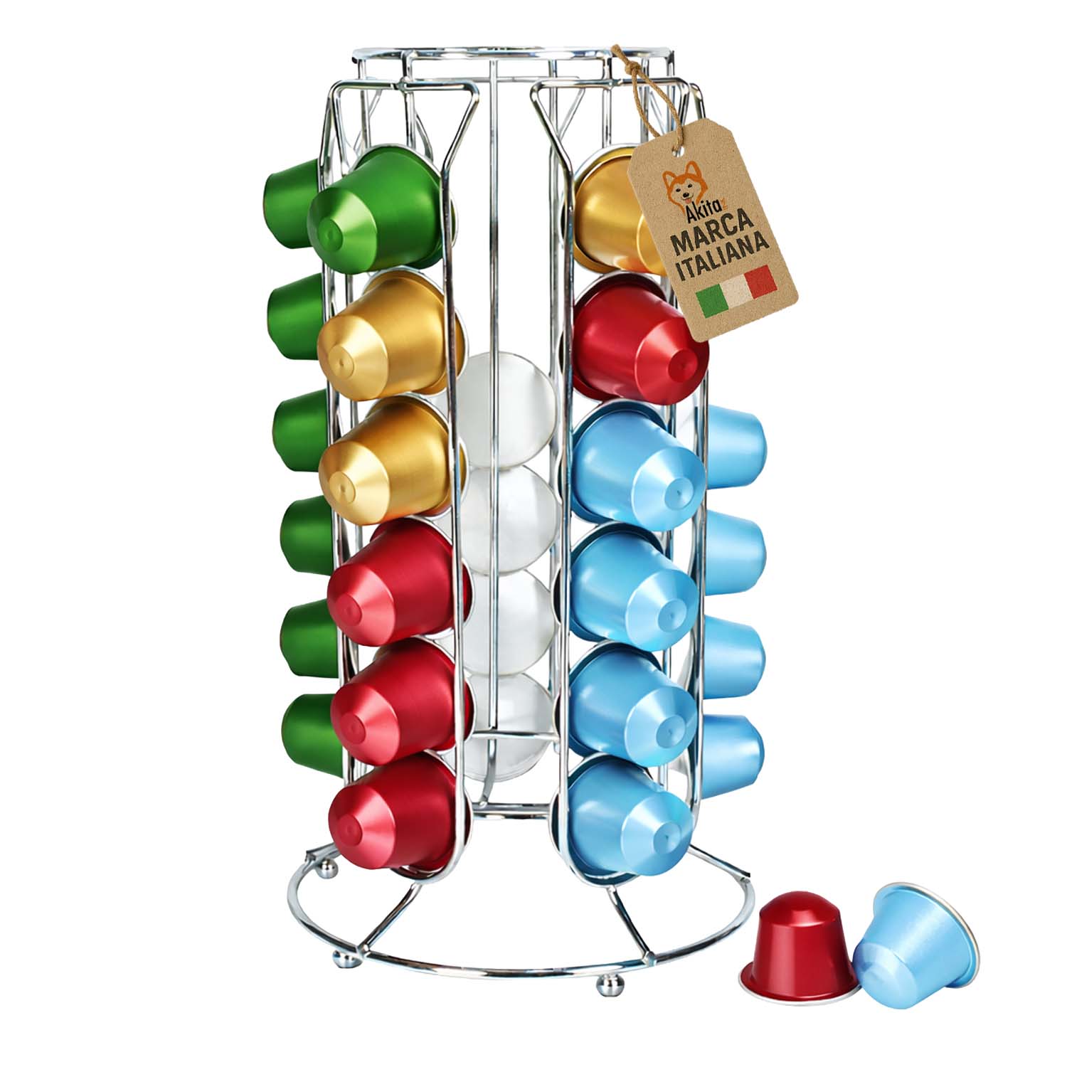 Portacapsule caffe' 30 posti dispenser verticale