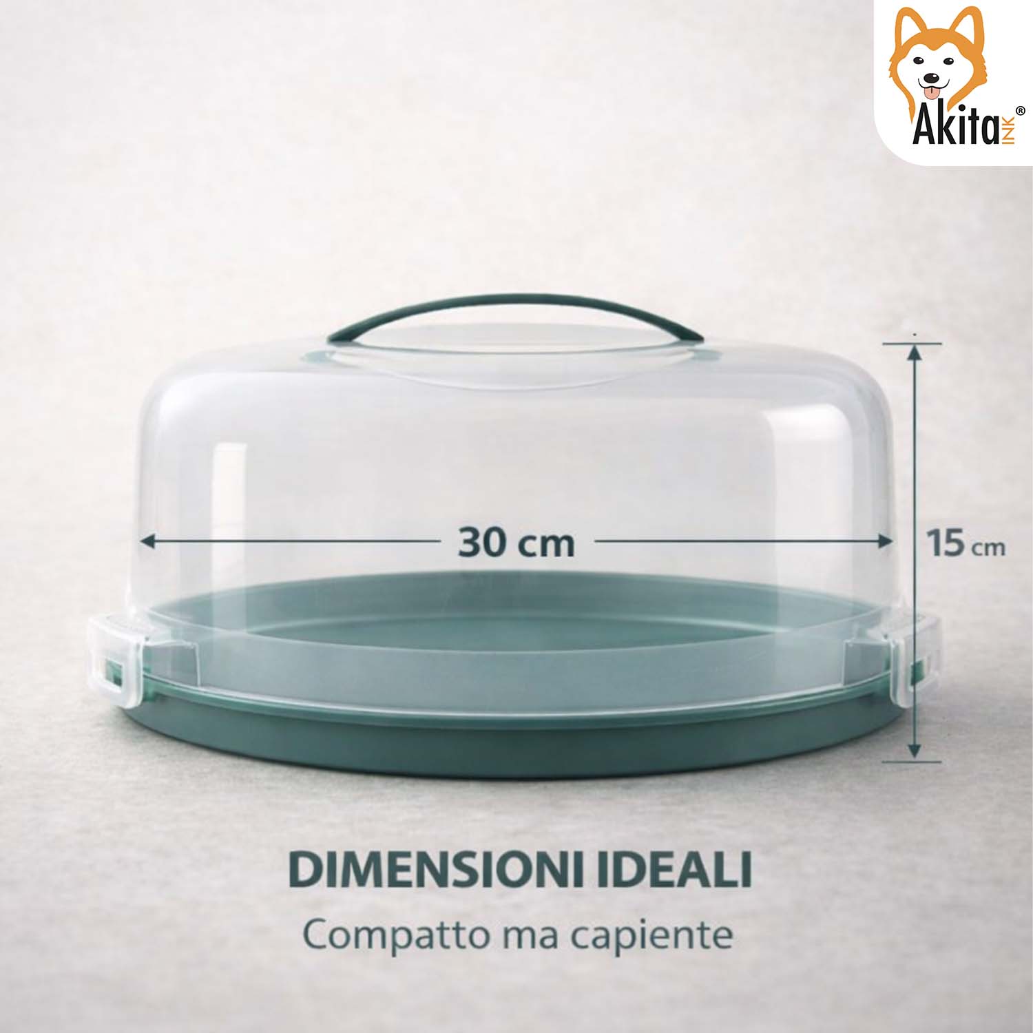 Porta Torta con Coperchio e Manico 30 cm foto 5