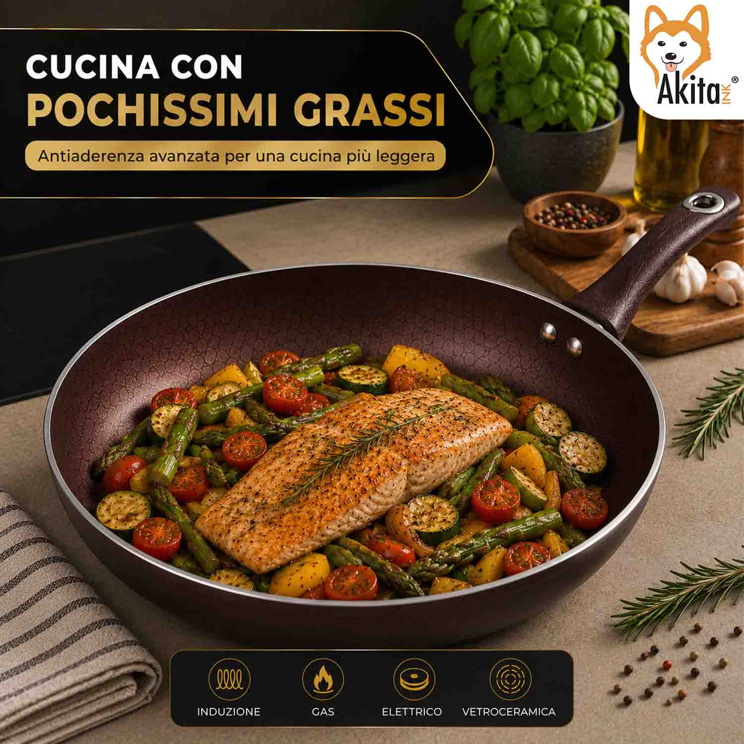 Padella 28 cm Induzione Antiaderente foto 5