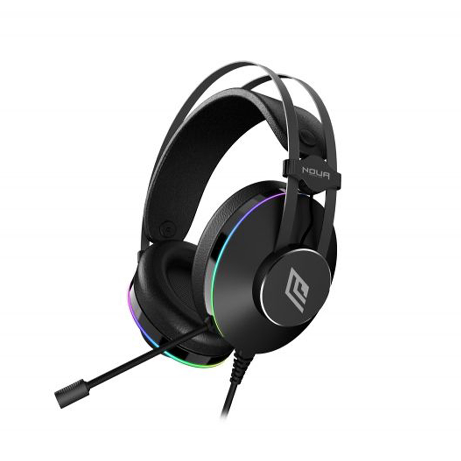 Cuffie gaming noua pillar rgb usb con microfono 7.1