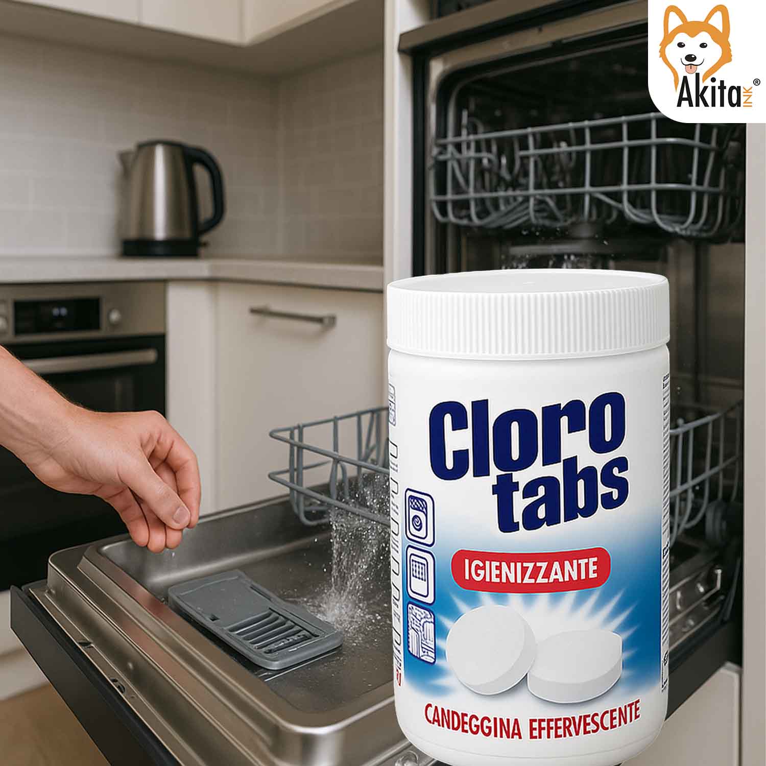 Akitaink Cloro Tabs 1kg - Pastiglie Multiuso Candeggina foto 5