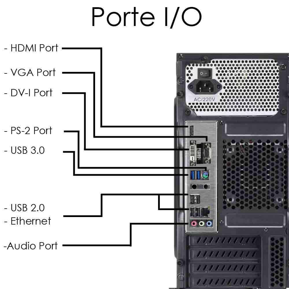 Pc Desktop Intel i3-10100 8gb ram ddr4 ssd 240gb Windows 10 licenziato WiFi HDMI foto 4