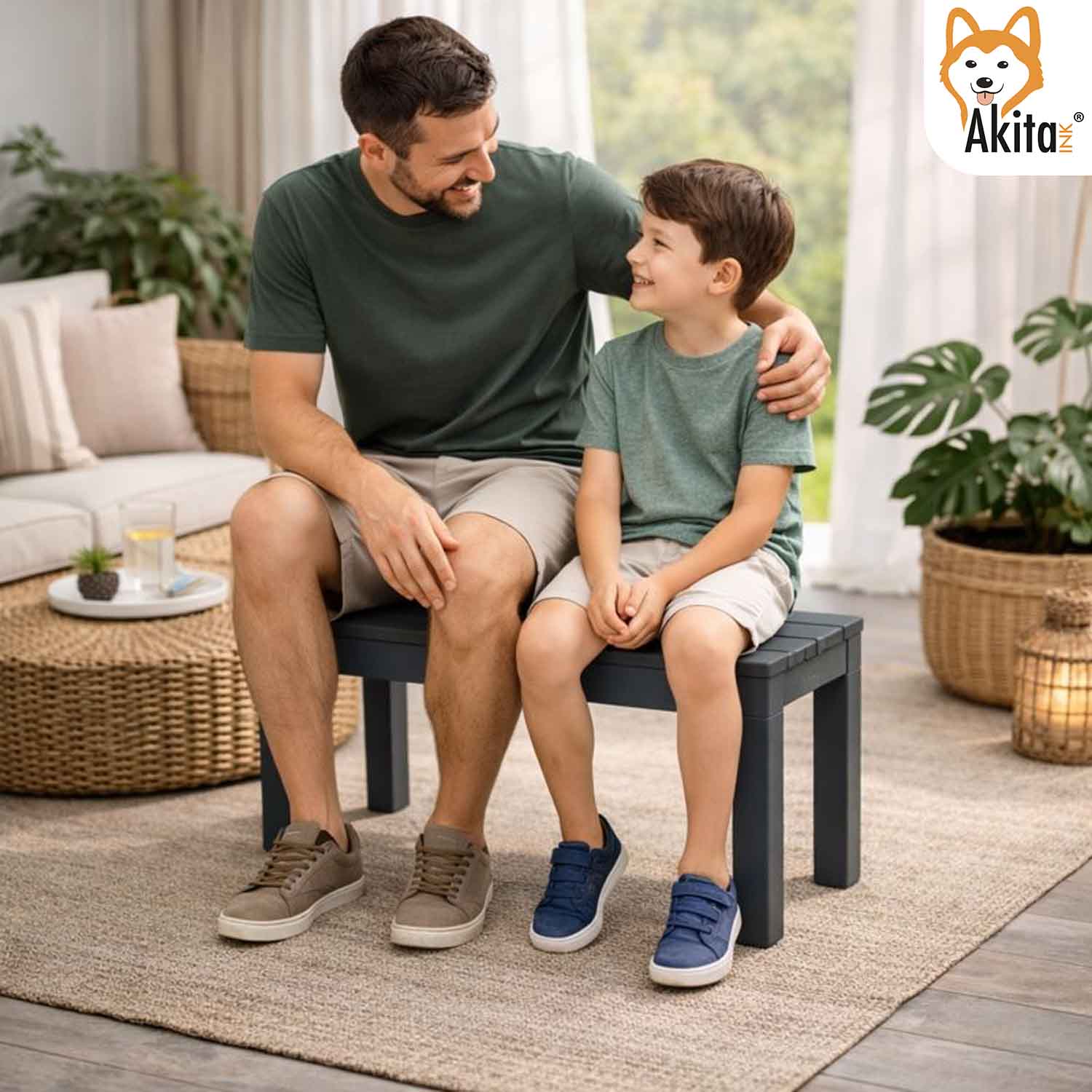 Panca Antracite 60x38,5x45 cm in Plastica foto 4