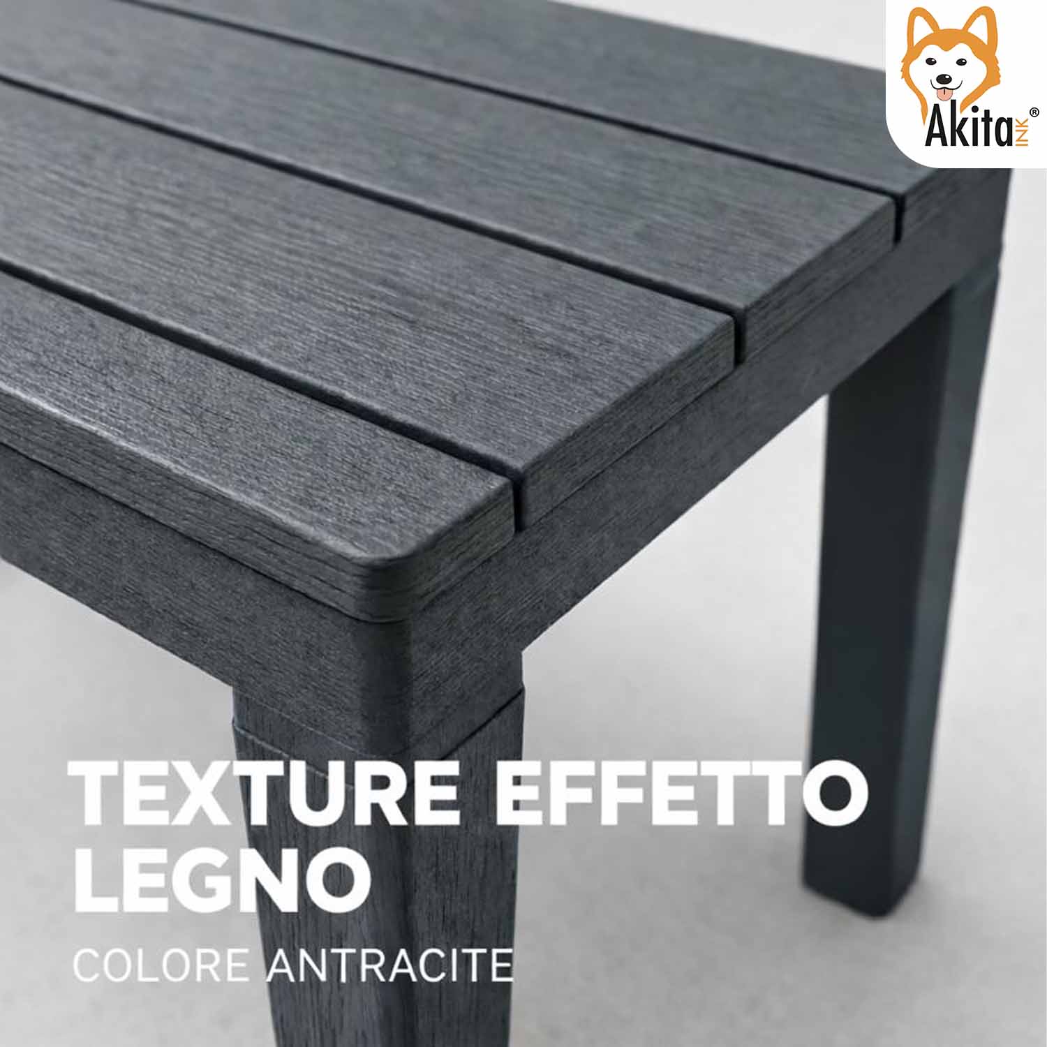 Panca Antracite 60x38,5x45 cm in Plastica foto 5