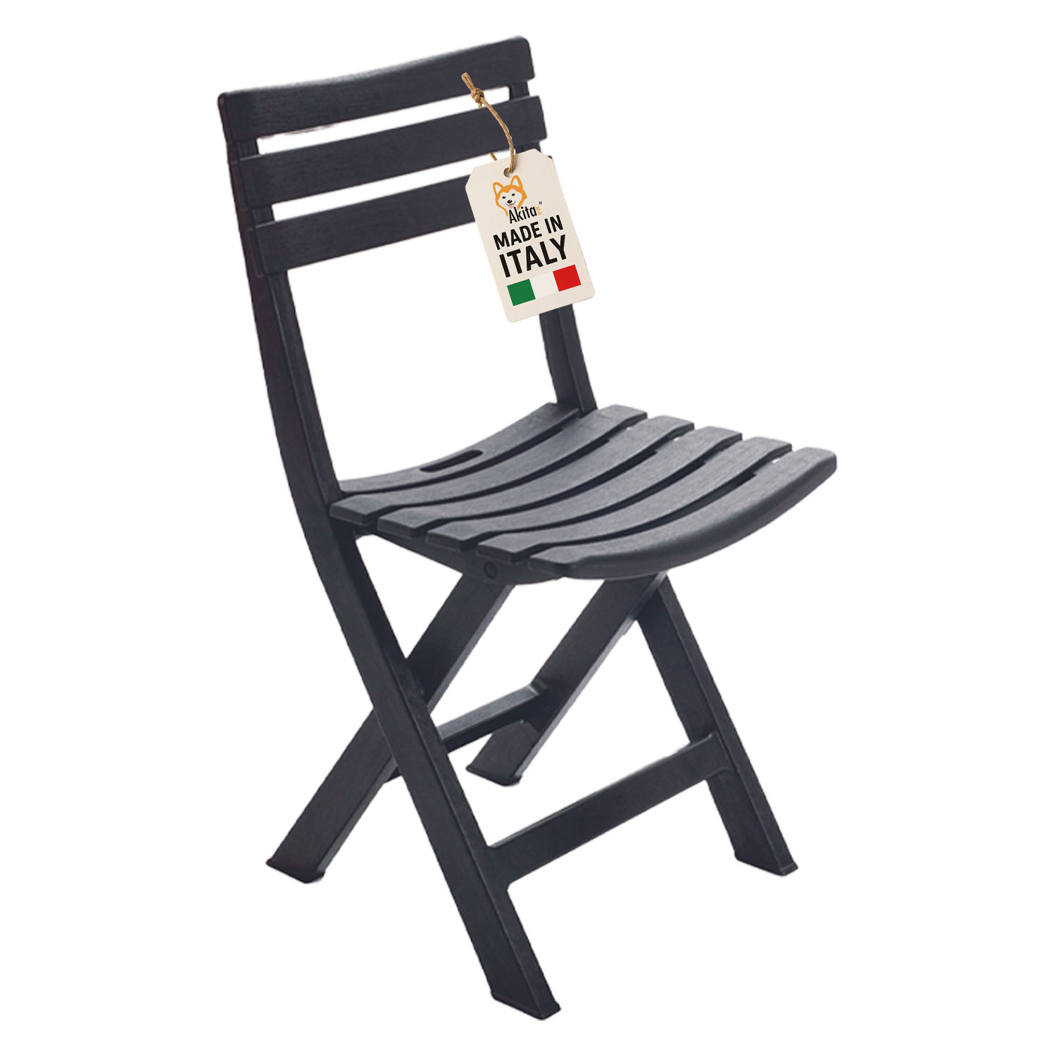 Sedia birreria in resina antracite per esterno e interno