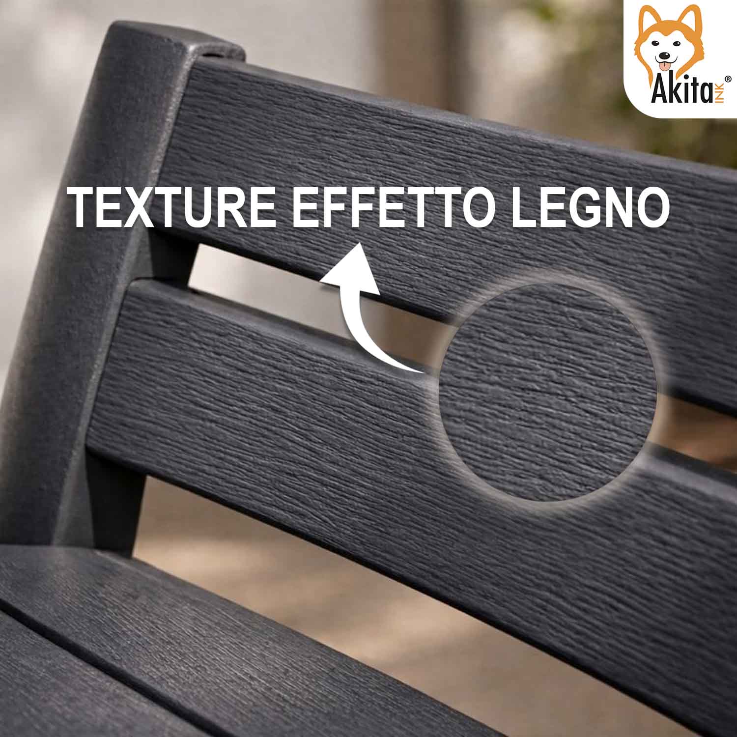 Sedia Birreria in Resina Antracite per Esterno e Interno foto 5