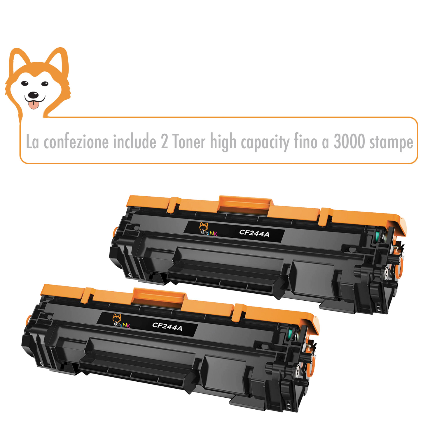 2 Toner Compatibile per HP 44A CF244A Sostituzione con HP Laser foto 3