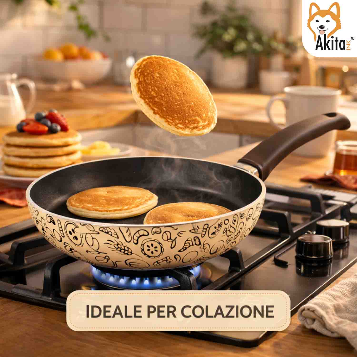 Tris Padelle Pastella 20-24-28 cm Antiaderenti Soft Touch foto 4