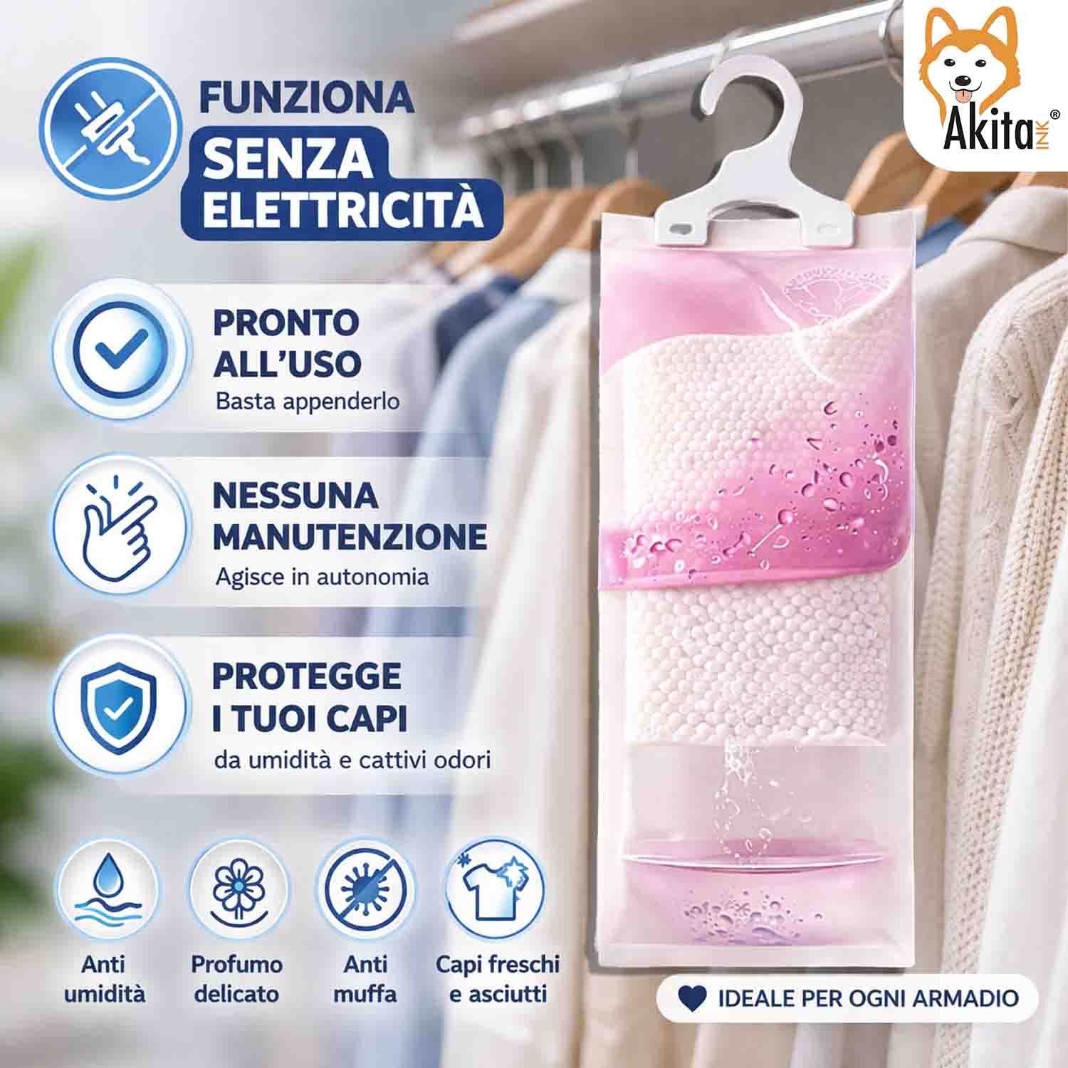 Kit 12 Assorbiumidità per armadio con Gancio Fragranze Assortite foto 4