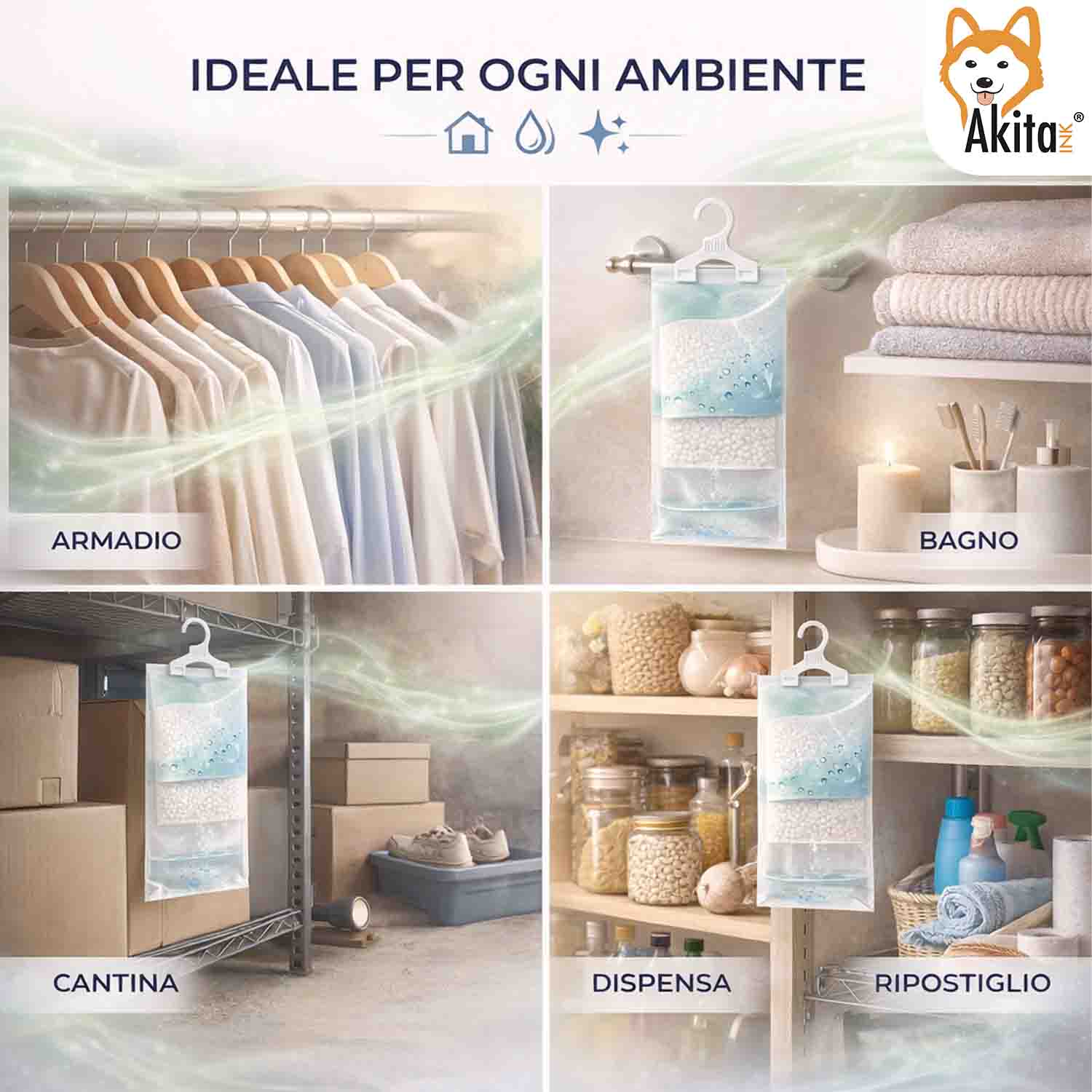 Kit 12 Assorbiumidità per armadio con Gancio Fragranze Assortite foto 6