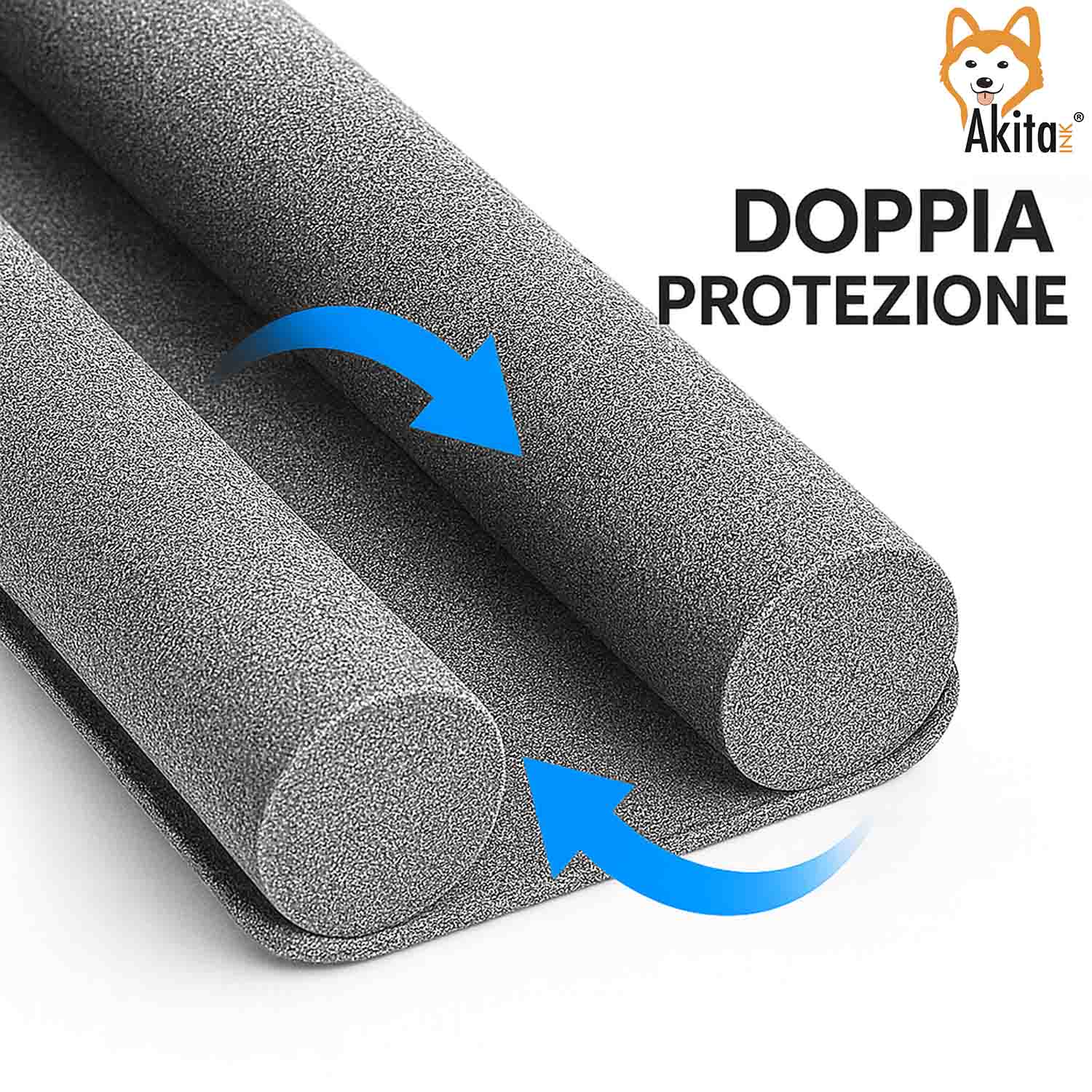 2 pz Paraspifferi Porta Doppia Guarnizione 95 cm Grigio foto 6