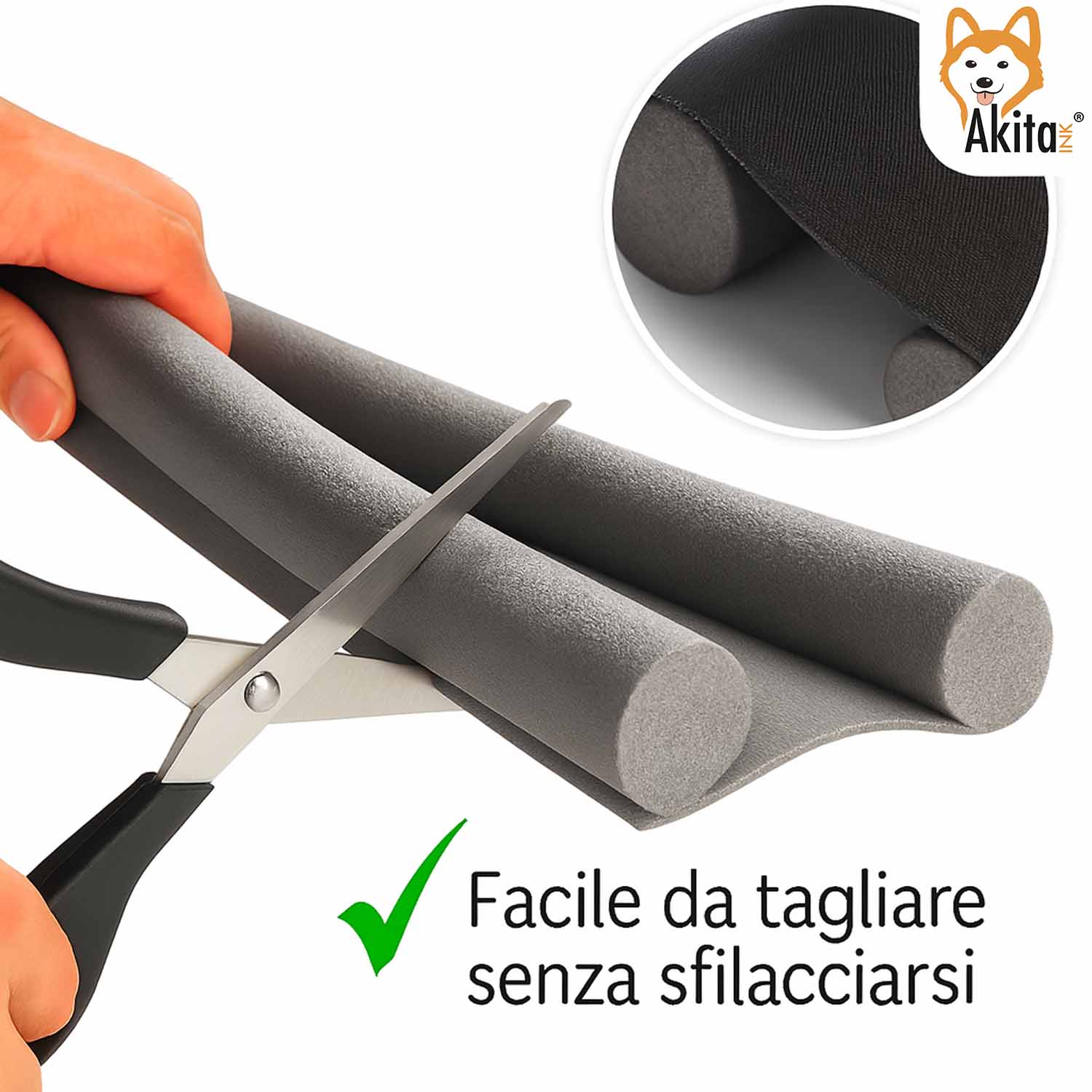 2 pz Paraspifferi Porta Doppia Guarnizione 95 cm Grigio foto 4