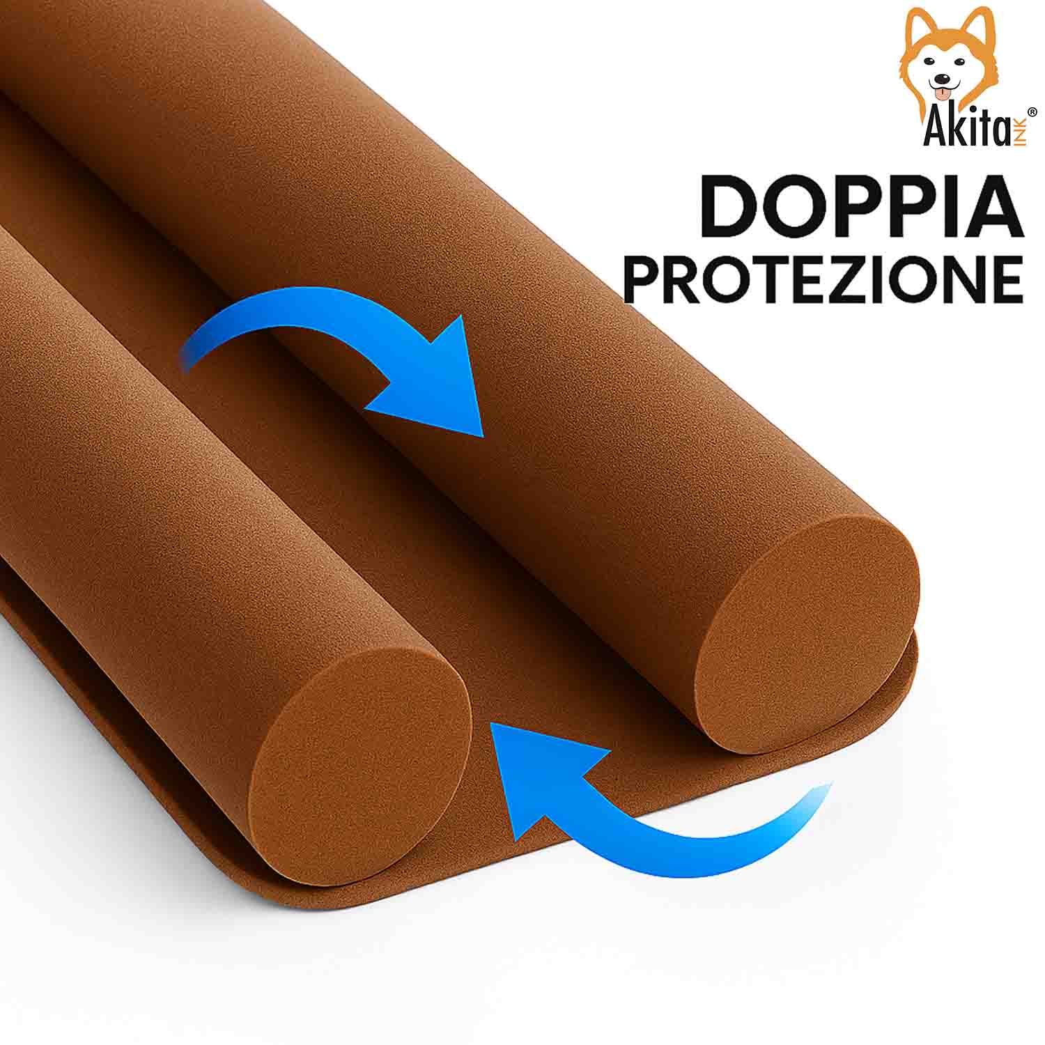 2 pz Paraspifferi Porta Doppia Guarnizione 95 cm Marrone foto 6