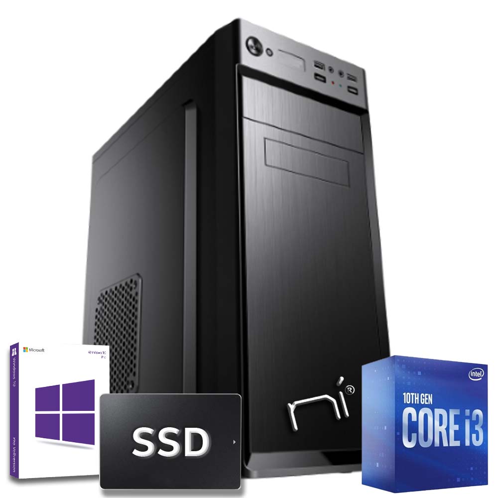 Pc Desktop Intel i3-10100 quad core Windows 10 8gb ram 240 gb ssd WiFi HDMI foto 2
