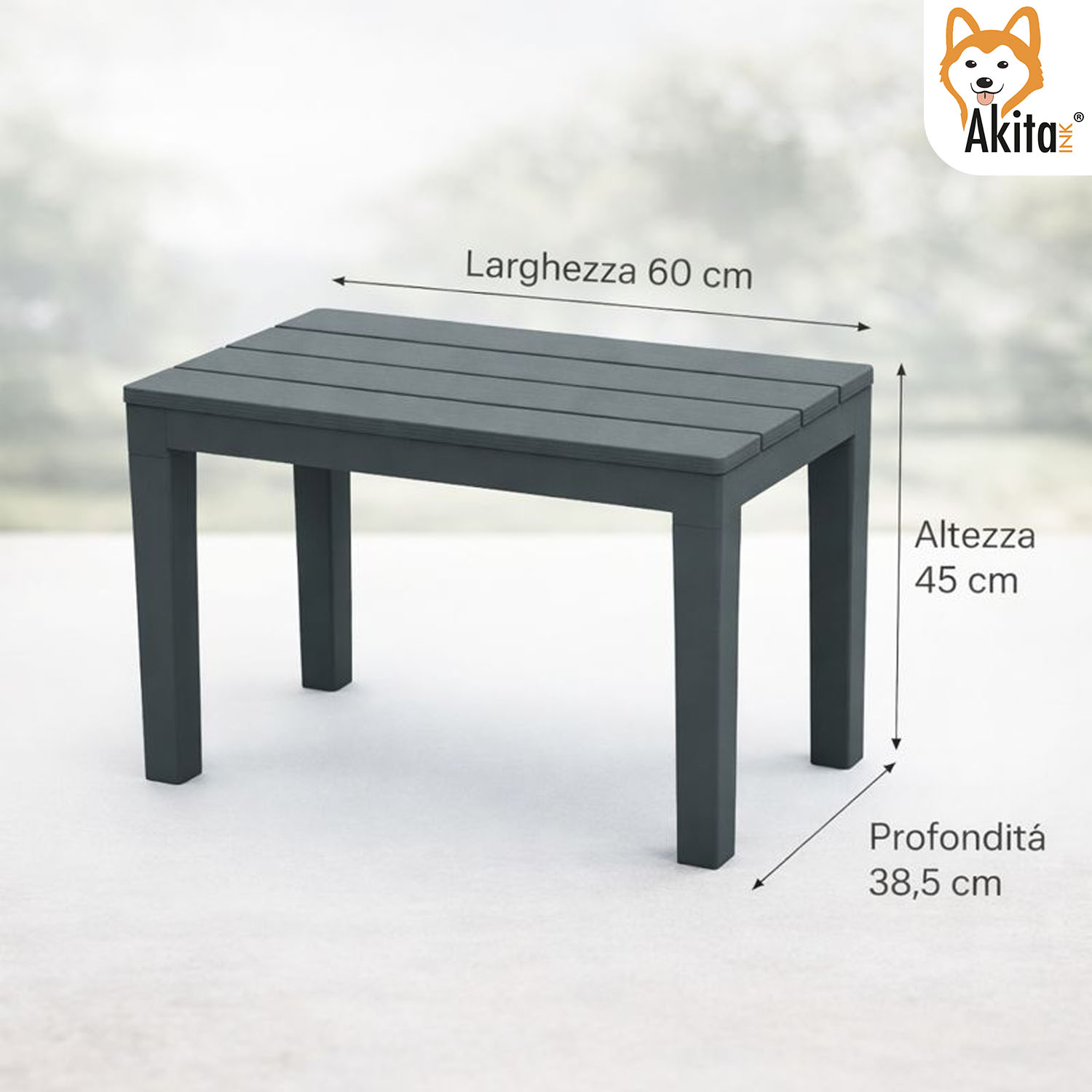 2 Panche Antracite 60x38,5x45 cm in Plastica foto 4