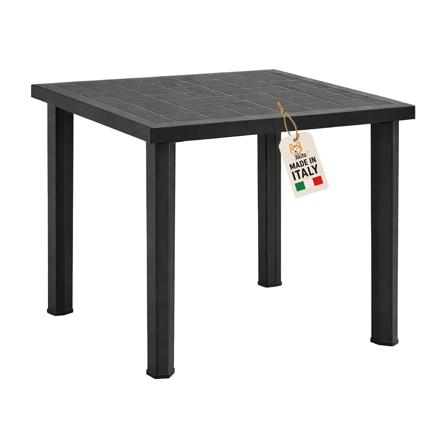 Tavolo antracite 80x75x72 cm in resina