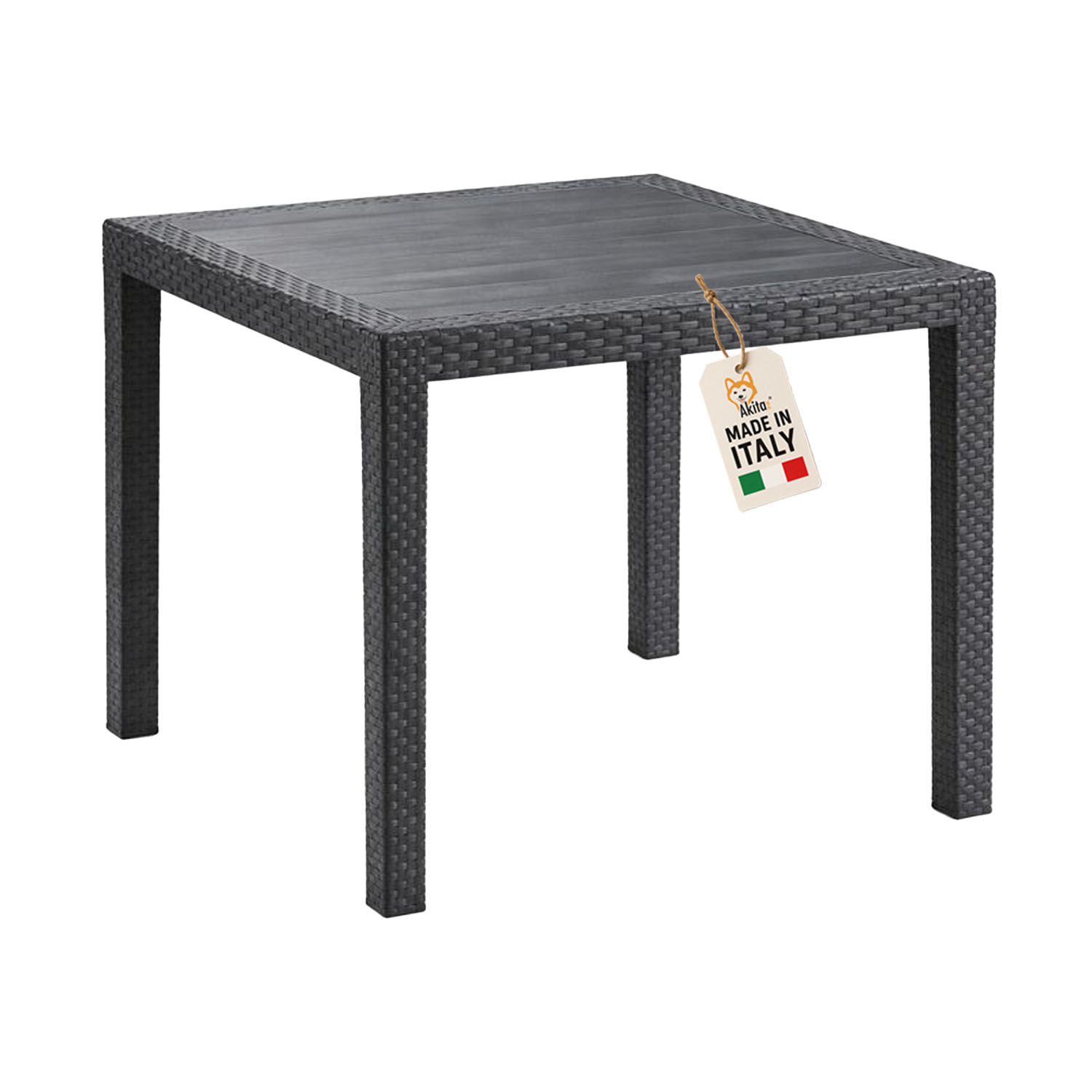 Tavolo Rattan Antracite 79x79x72 cm foto 2