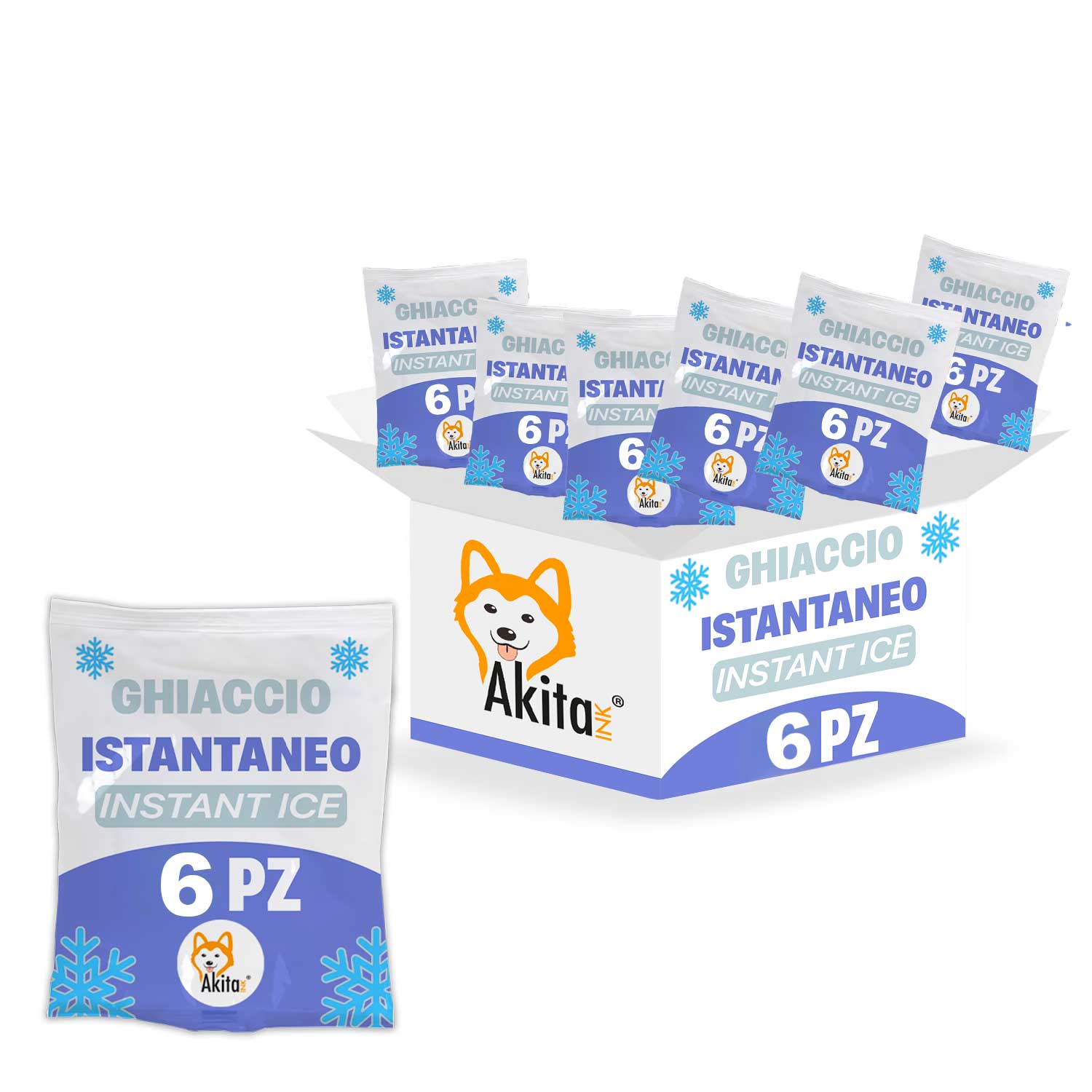 Akitaink 6 Ghiaccio istantaneo monouso sacchetto in PE sintetico secco foto 2
