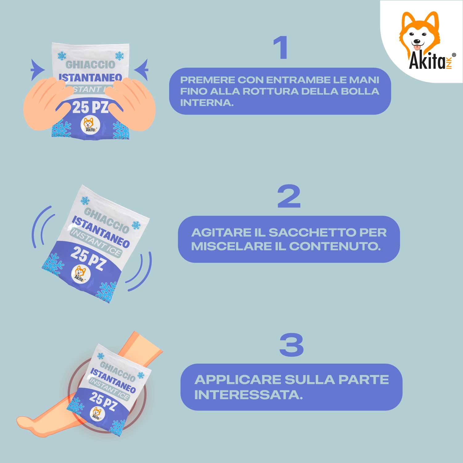 Akitaink 6 Ghiaccio istantaneo monouso sacchetto in PE sintetico secco foto 6