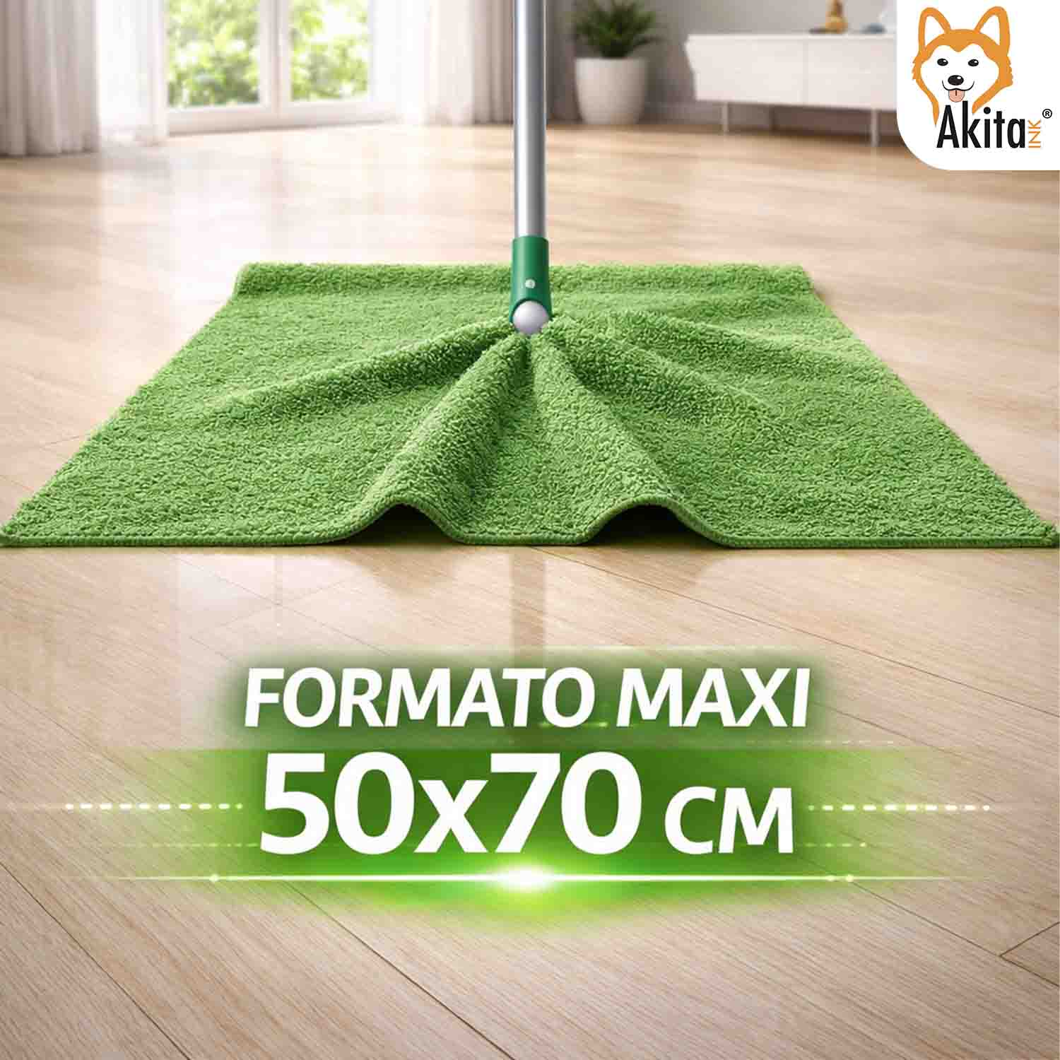 Set 3 Panni Microfibra Pavimenti 50x70 cm Multicolore foto 6