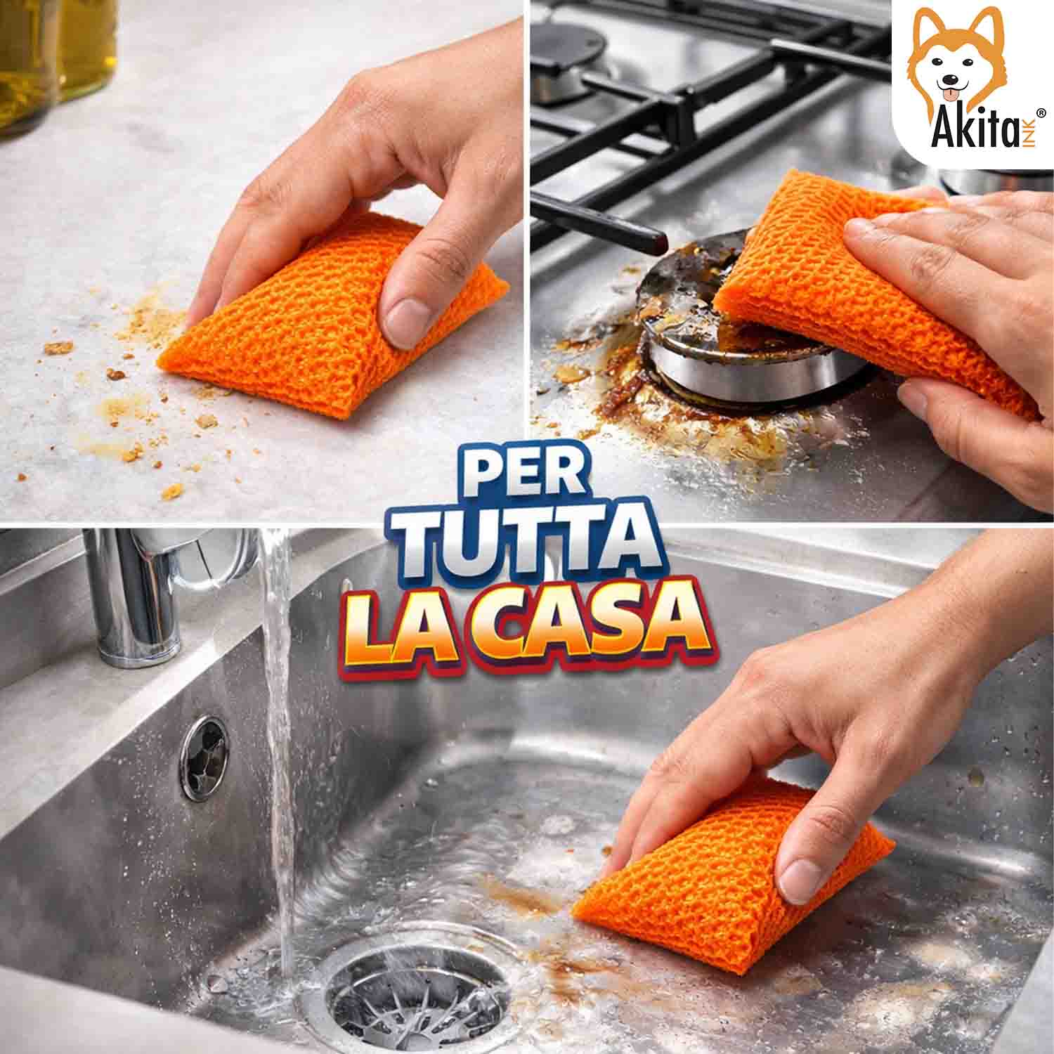 Set 3 Spugne Multiuso con Cestino Omaggio foto 6