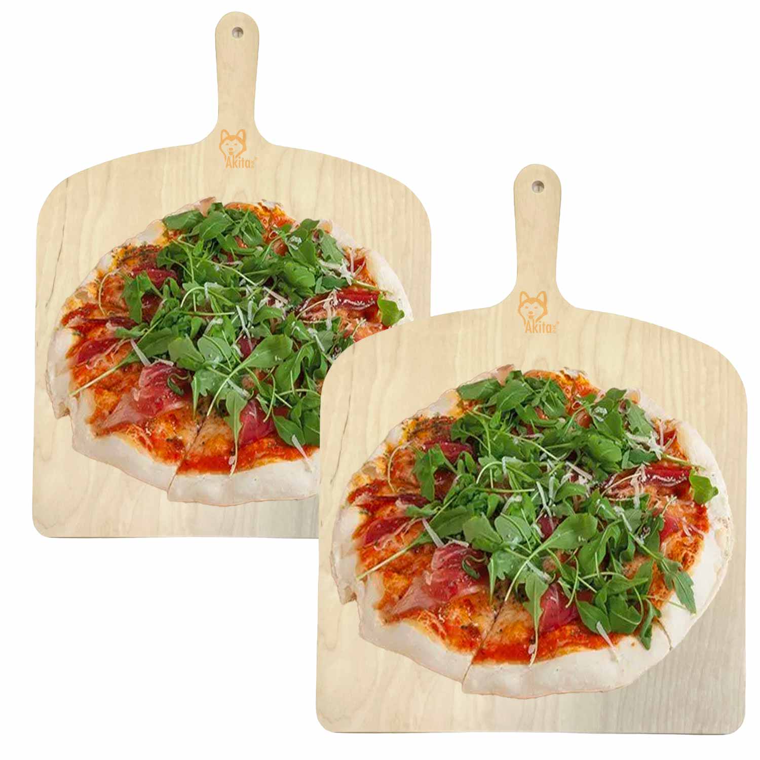Pala Pizza Betulla Akitaink 40x32 cm - Set 2 Pezzi foto 2