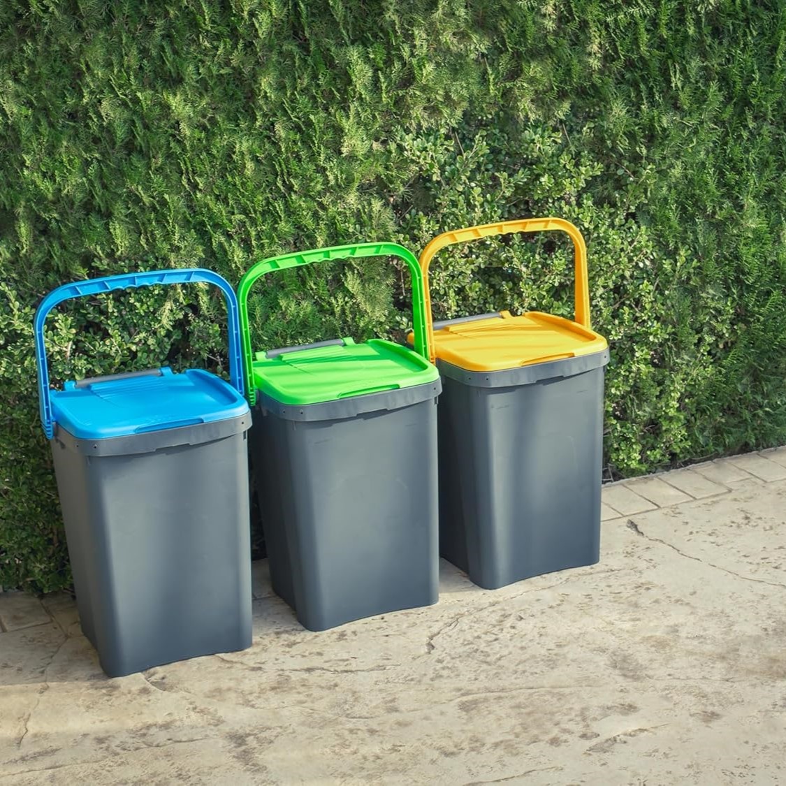 Ecoplast Pattumiera Differenziata 50L Gialla Riciclata foto 6