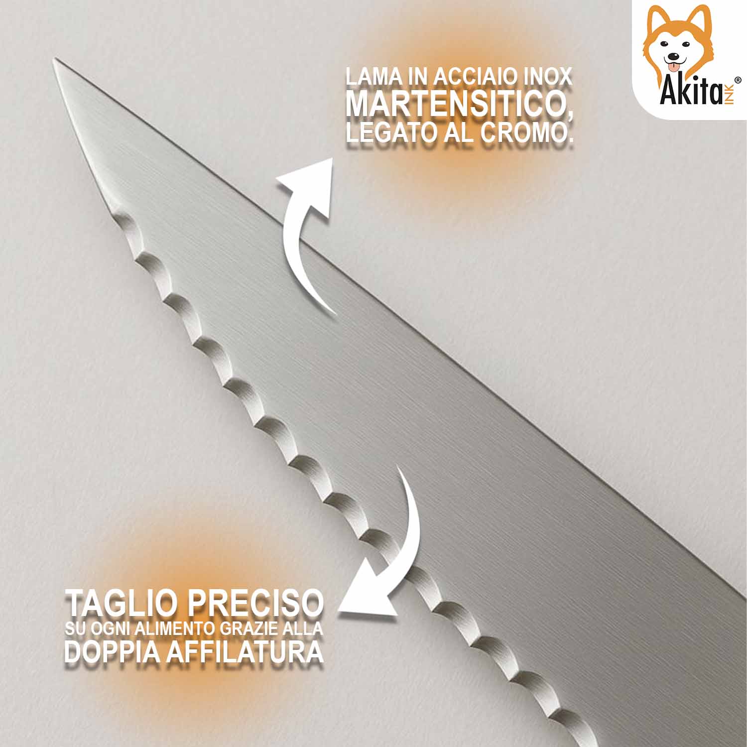 Set 6 Coltelli da Bistecca con Lama Dentata foto 4