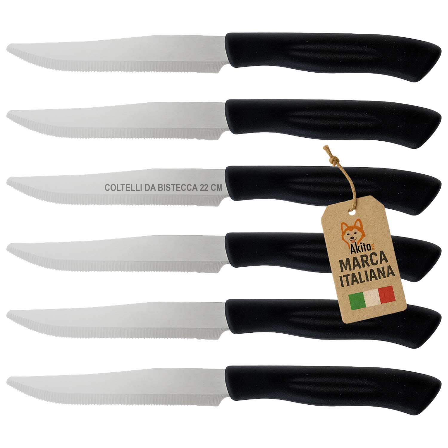 Set 6 Coltelli da Bistecca Lama Dentata Linea TOP foto 2