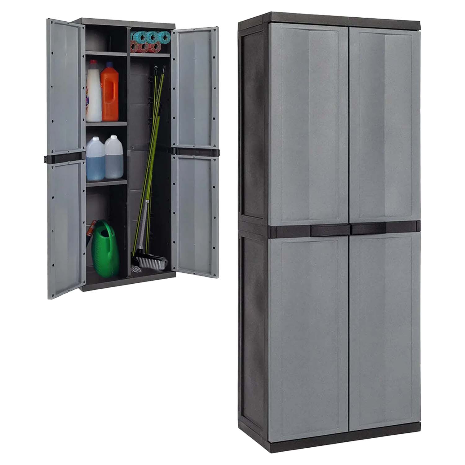 Armadio toomax trend midi portascope 4 ripiani nero/basalto