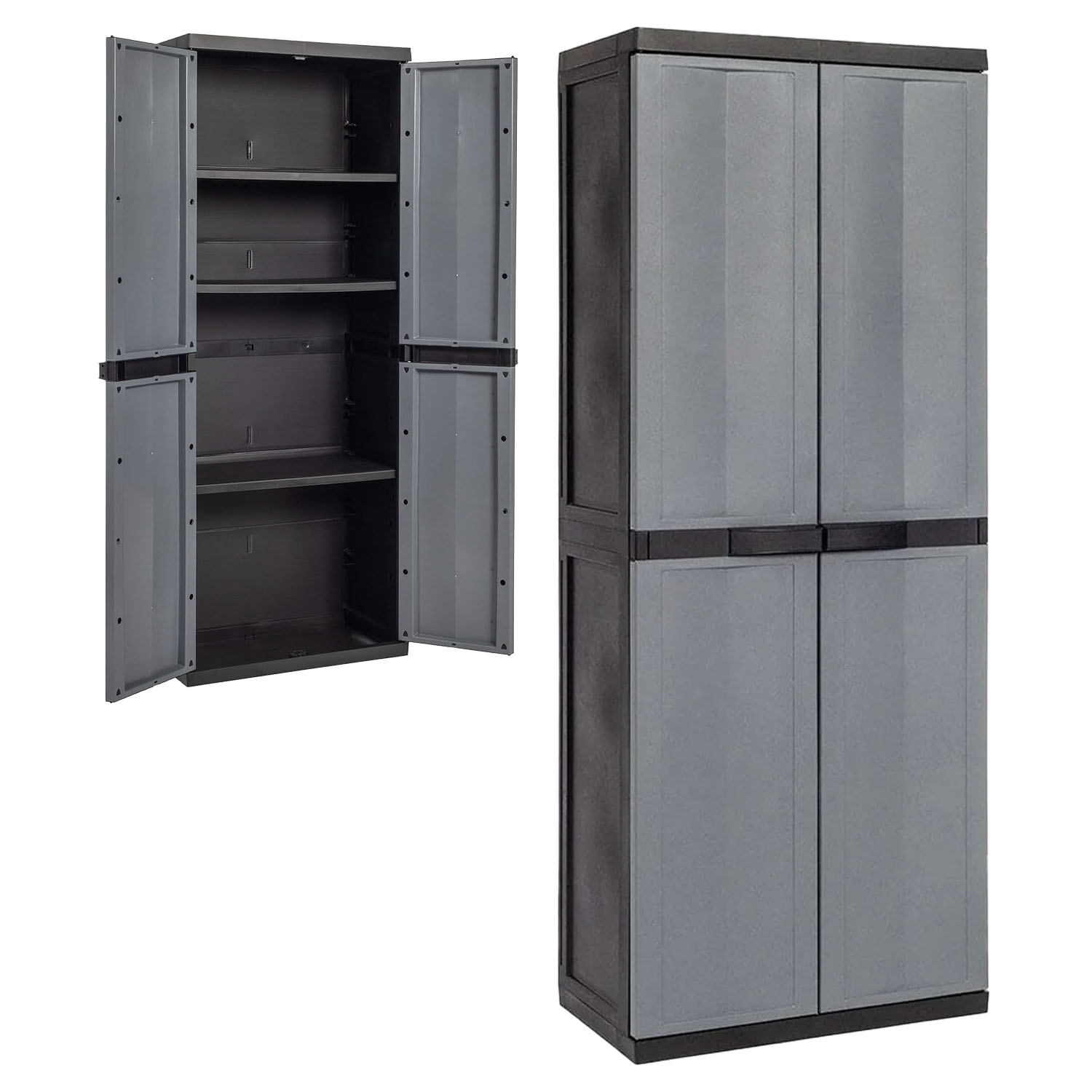 Armadio toomax trend midi tuttopiani nero/grigio