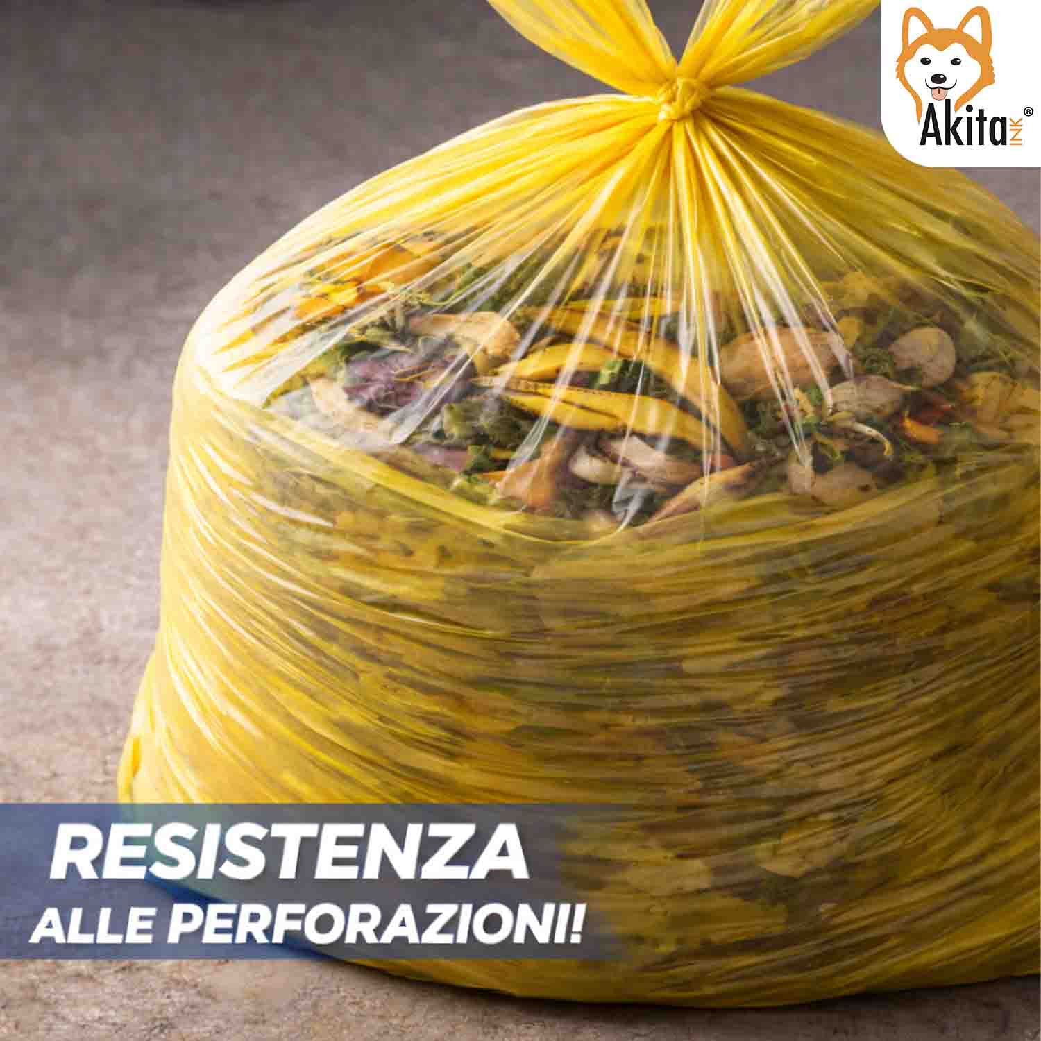 Sacchi Spazzatura 40x55 cm Gialli 180 Pz con Manici foto 4