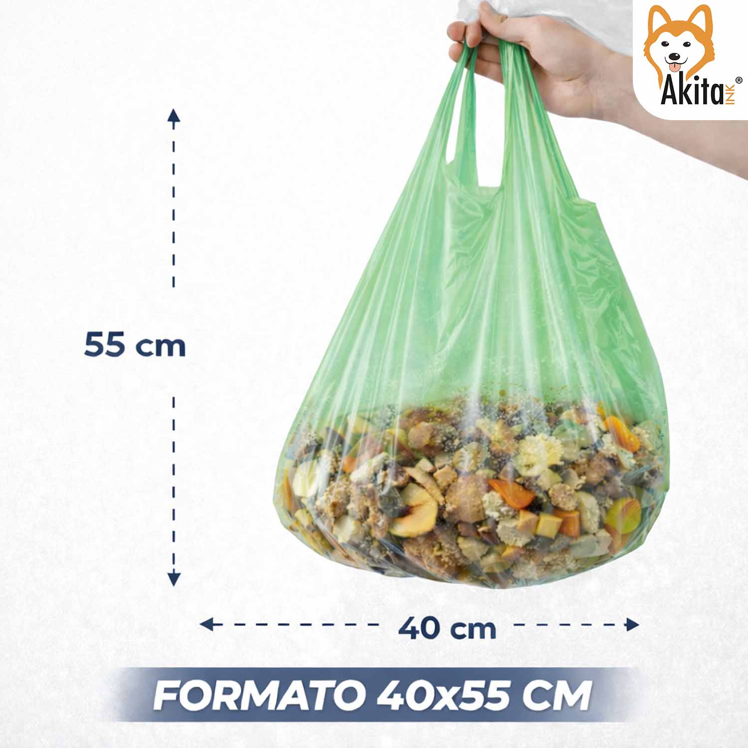 Sacchi Spazzatura 40x55 cm Verdi 180 Pz con Manici foto 6