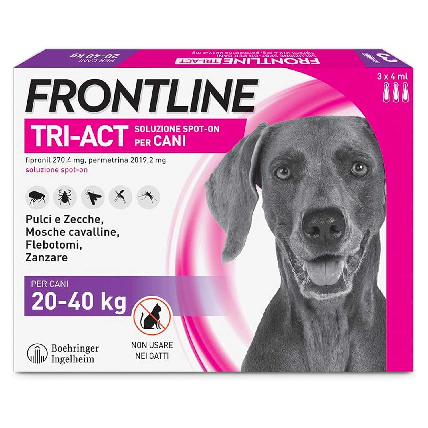 Frontline Triact, 3 Pipette, Cane L (20-40Kg), Antiparassitario Per Cani E Cucci foto 2