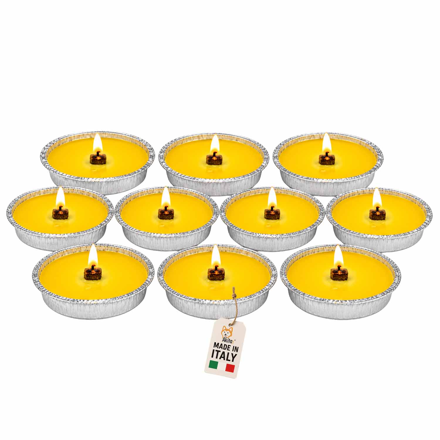 10 Candele alla Citronella Antizanzare da Esterno 14 cm foto 2